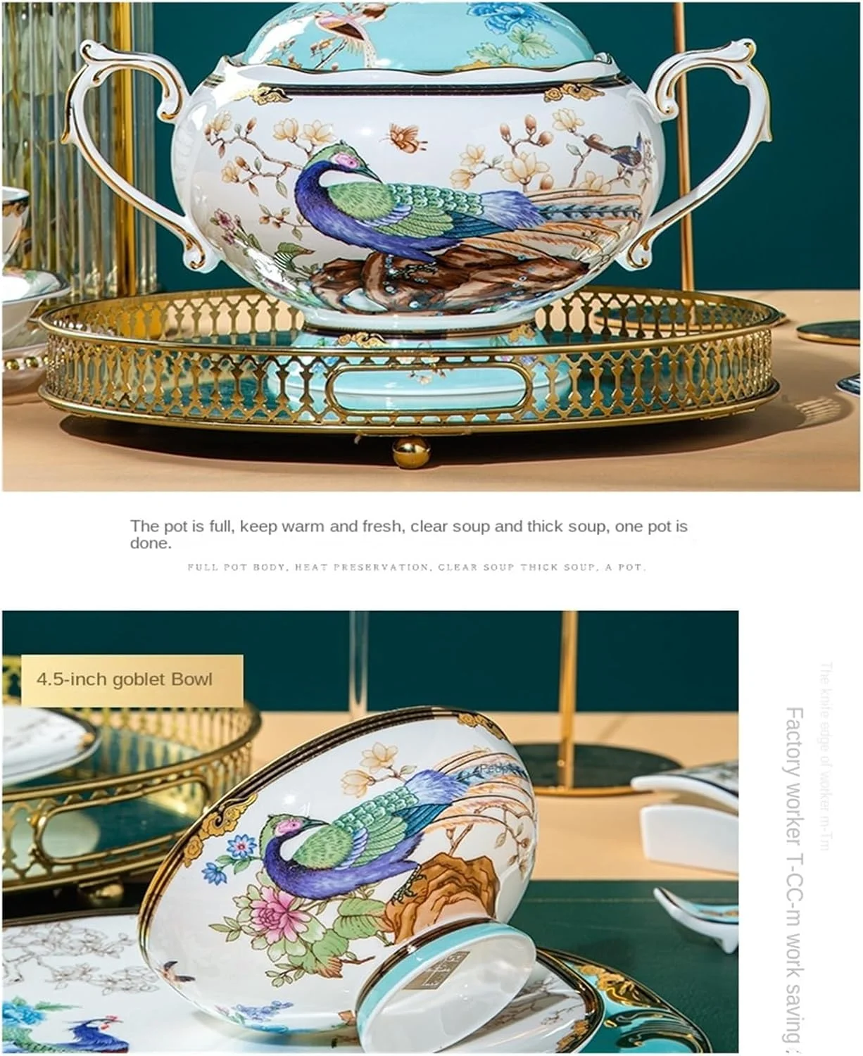 ست ظروف غذاخوری شامل کاسه و بشقاب، مناسب منزل، ساخته شده از چینی استخوانی، ست ظروف سرامیکی ست ظروف غذاخوری شامل کاسه و بشقاب، مناسب منزل، ساخته شده از چینی استخوانی، ست ظروف سرامیکی