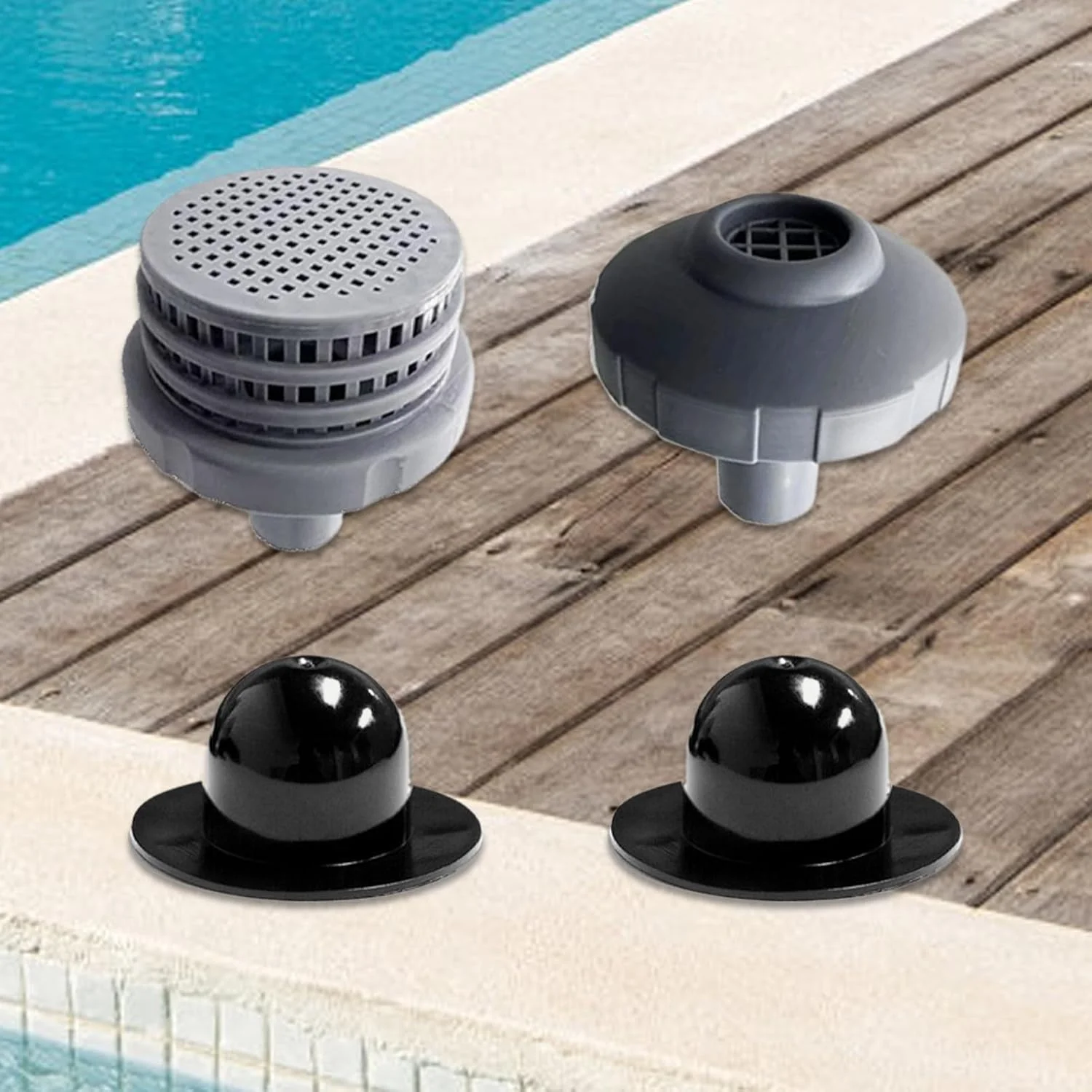 مجموعه نازل ورودی استخر، نازل های استخر زمینی، ابزار تمیز کننده برای نگهداری استخر شنا در فضای باز در تابستان