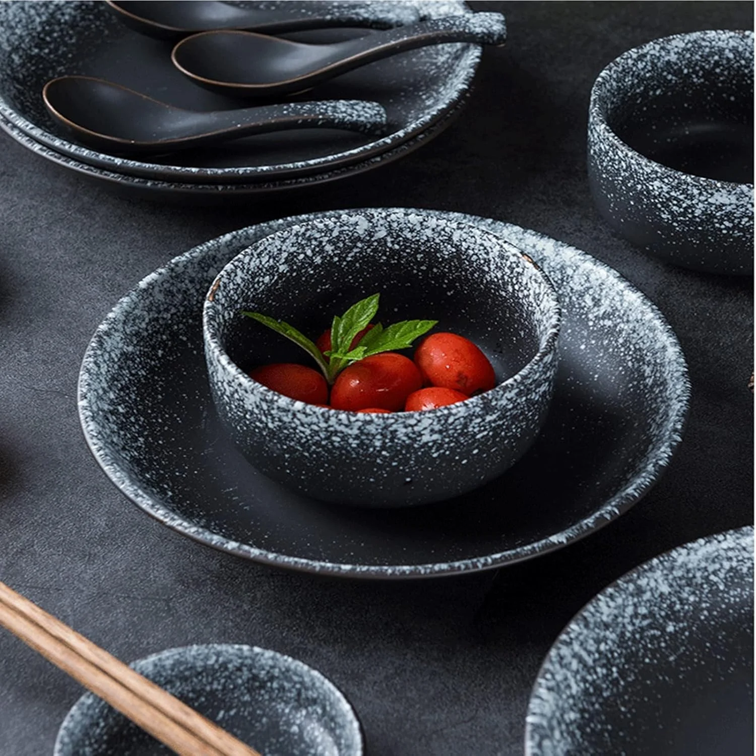 سرویس ظروف شام مهمانی، ست ظروف سرامیکی، ست بشقاب و کاسه | ست ترکیبی ظروف رترو 45 تکه، ست ظروف سنگی سرویس ظروف شام مهمانی، ست ظروف سرامیکی، ست بشقاب و کاسه | ست ترکیبی ظروف رترو 45 تکه، ست ظروف سنگی