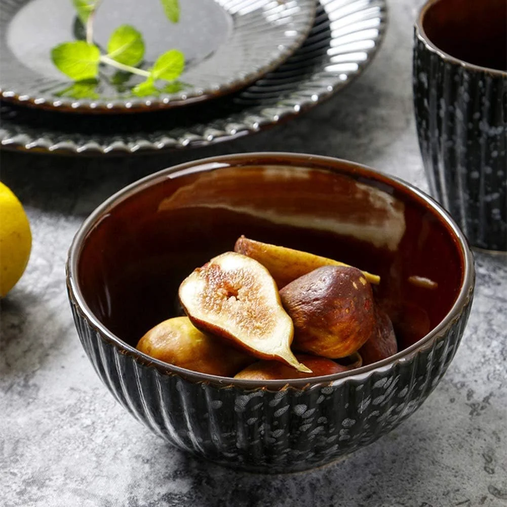 ست ظروف غذاخوری 14 تکه طرح قدیمی، ست ظروف سرامیکی با لعاب واکنشگرا، مجموعه کامل ظروف چینی شامل بشقاب، کاسه و لیوان ست ظروف غذاخوری 14 تکه طرح قدیمی، ست ظروف سرامیکی با لعاب واکنشگرا، مجموعه کامل ظروف چینی شامل بشقاب، کاسه و لیوان