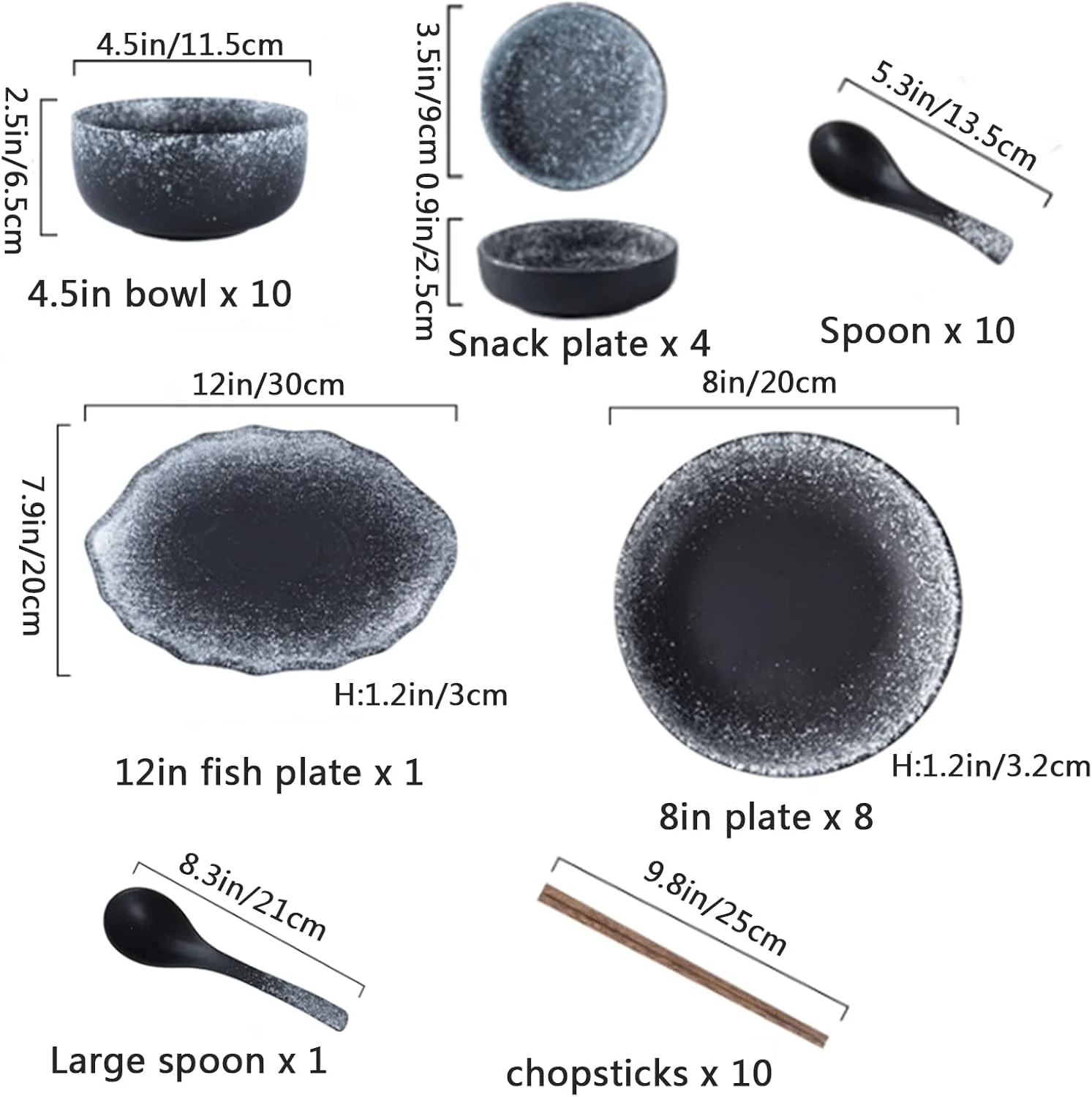 سرویس ظروف شام مهمانی، ست ظروف سرامیکی، ست بشقاب و کاسه | ست ترکیبی ظروف رترو 45 تکه، ست ظروف سنگی سرویس ظروف شام مهمانی، ست ظروف سرامیکی، ست بشقاب و کاسه | ست ترکیبی ظروف رترو 45 تکه، ست ظروف سنگی