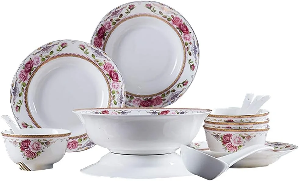 ست ظروف غذاخوری شیک، ست ظروف چینی استخوانی گلدار، ست ظروف غذاخوری چینی/بشقاب/کاسه، ست ظروف سرامیکی 16 تکه ست ظروف غذاخوری شیک، ست ظروف چینی استخوانی گلدار، ست ظروف غذاخوری چینی/بشقاب/کاسه، ست ظروف سرامیکی 16 تکه