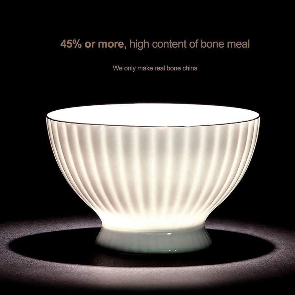 ست ظروف غذاخوری روکش طلایی 62 پارچه، شامل بشقاب غذاخوری، کاسه سالاد، قاشق، ظروف لوکس چینی استخوانی ست ظروف غذاخوری روکش طلایی 62 پارچه، شامل بشقاب غذاخوری، کاسه سالاد، قاشق، ظروف لوکس چینی استخوانی