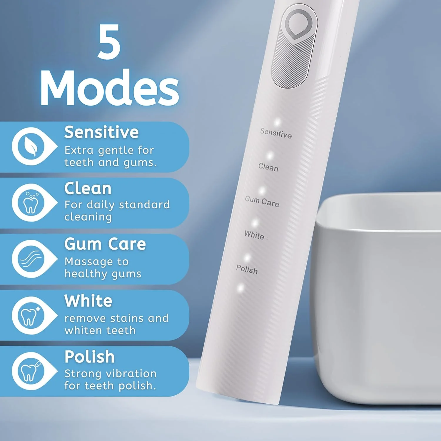 مسواک برقی BarberBoss با 6 سری و سنسور فشار، مسواک شارژی بزرگسالان با 5 حالت، تایمر هوشمند، مسواک با کیف مسافرتی مسواک برقی BarberBoss با 6 سری و سنسور فشار، مسواک شارژی بزرگسالان با 5 حالت، تایمر هوشمند، مسواک با کیف مسافرتی