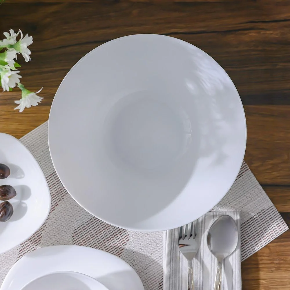 کاسه سالاد اوپال گرد ضروری - کاسه سالاد شیشه ای اوپال بادوام، قابل استفاده در مایکروویو و ماشین ظرفشویی، ظروف غذاخوری شیک برای خانه، آشپزخانه، رستوران ها، ایده آل برای سرو سالاد و میوه سفید 24 سانتی متر کاسه سالاد اوپال گرد ضروری - کاسه سالاد شیشه ای اوپال بادوام، قابل استفاده در مایکروویو و ماشین ظرفشویی، ظروف غذاخوری شیک برای خانه، آشپزخانه، رستوران ها، ایده آل برای سرو سالاد و میوه سفید 24 سانتی متر