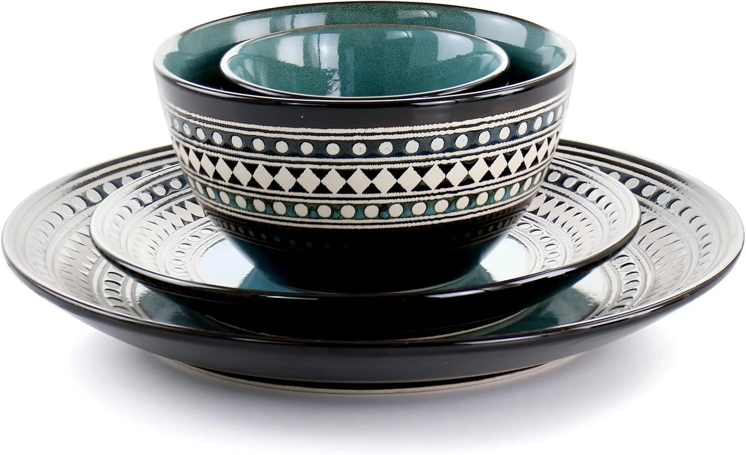 سرویس غذاخوری 16 پارچه سفالی دو کاسه ای Elama Blue Sage آبی سرویس غذاخوری 16 پارچه سفالی دو کاسه ای Elama Blue Sage آبی