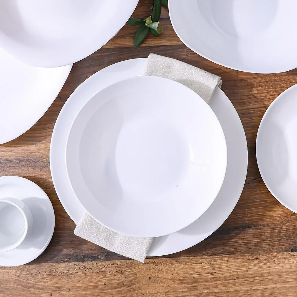 بشقاب سوپ خوری گرد اپال ضروری - بشقاب سوپ خوری شیشه ای اپال بادوام، قابل استفاده در مایکروویو و ماشین ظرفشویی، ظروف غذاخوری شیک برای خانه، آشپزخانه، رستوران ها، ایده آل برای سرو سوپ و آش سفید 21 سانتی متر بشقاب سوپ خوری گرد اپال ضروری - بشقاب سوپ خوری شیشه ای اپال بادوام، قابل استفاده در مایکروویو و ماشین ظرفشویی، ظروف غذاخوری شیک برای خانه، آشپزخانه، رستوران ها، ایده آل برای سرو سوپ و آش سفید 21 سانتی متر