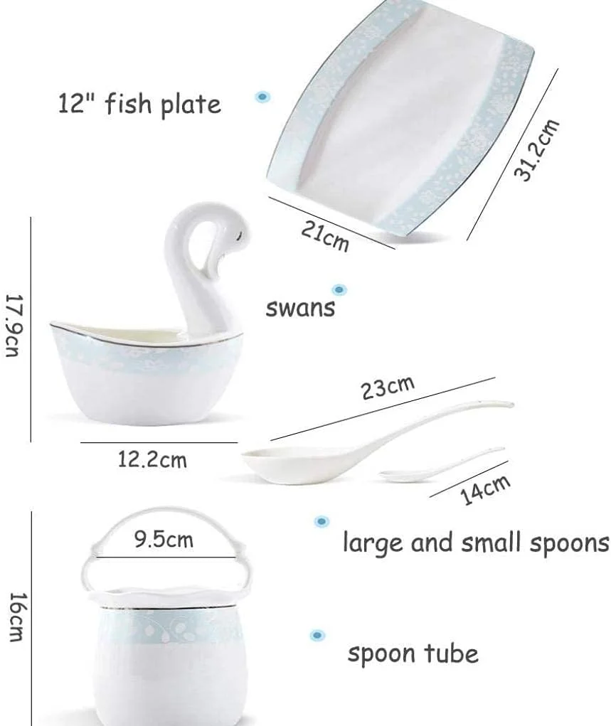 سرویس غذاخوری شیک، سرویس غذاخوری به سبک چینی 56 تکه ترکیبی از ظروف چینی مناسب برای مهمانی سرویس غذاخوری شیک، سرویس غذاخوری به سبک چینی 56 تکه ترکیبی از ظروف چینی مناسب برای مهمانی