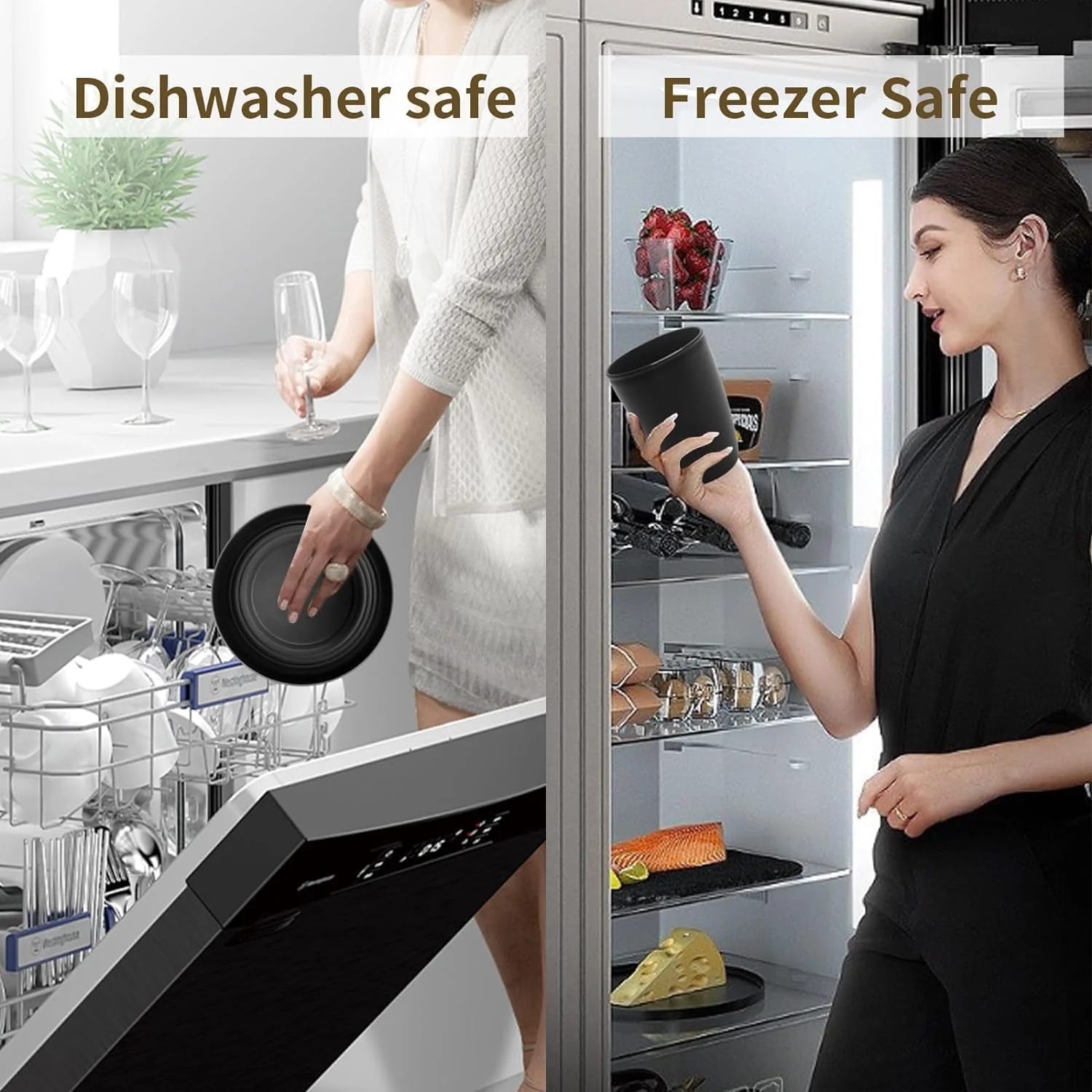 ست ظروف غذاخوری 16 تکه نی گندم Emapoy، ست ظروف برای 16 نفر، بشقاب، کاسه و لیوان نشکن مناسب مهمانی های خانگی و کمپینگ - مشکی ست ظروف غذاخوری 16 تکه نی گندم Emapoy، ست ظروف برای 16 نفر، بشقاب، کاسه و لیوان نشکن مناسب مهمانی های خانگی و کمپینگ - مشکی