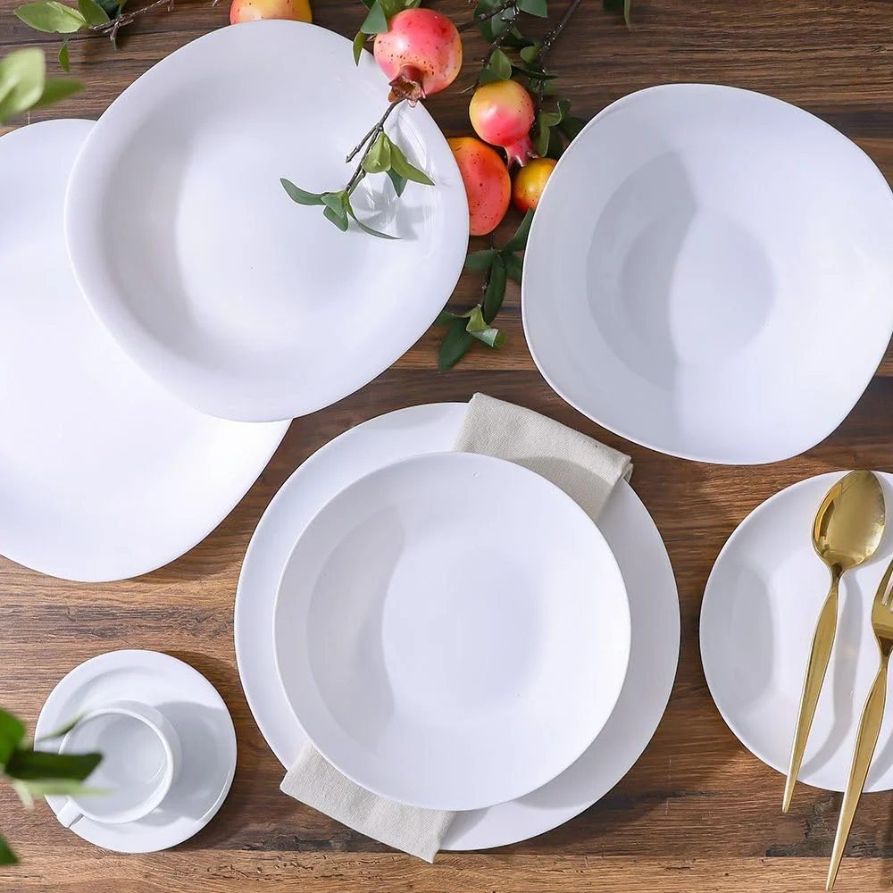 بشقاب سوپ خوری گرد اپال ضروری - بشقاب سوپ خوری شیشه ای اپال بادوام، قابل استفاده در مایکروویو و ماشین ظرفشویی، ظروف غذاخوری شیک برای خانه، آشپزخانه، رستوران ها، ایده آل برای سرو سوپ و آش سفید 21 سانتی متر بشقاب سوپ خوری گرد اپال ضروری - بشقاب سوپ خوری شیشه ای اپال بادوام، قابل استفاده در مایکروویو و ماشین ظرفشویی، ظروف غذاخوری شیک برای خانه، آشپزخانه، رستوران ها، ایده آل برای سرو سوپ و آش سفید 21 سانتی متر