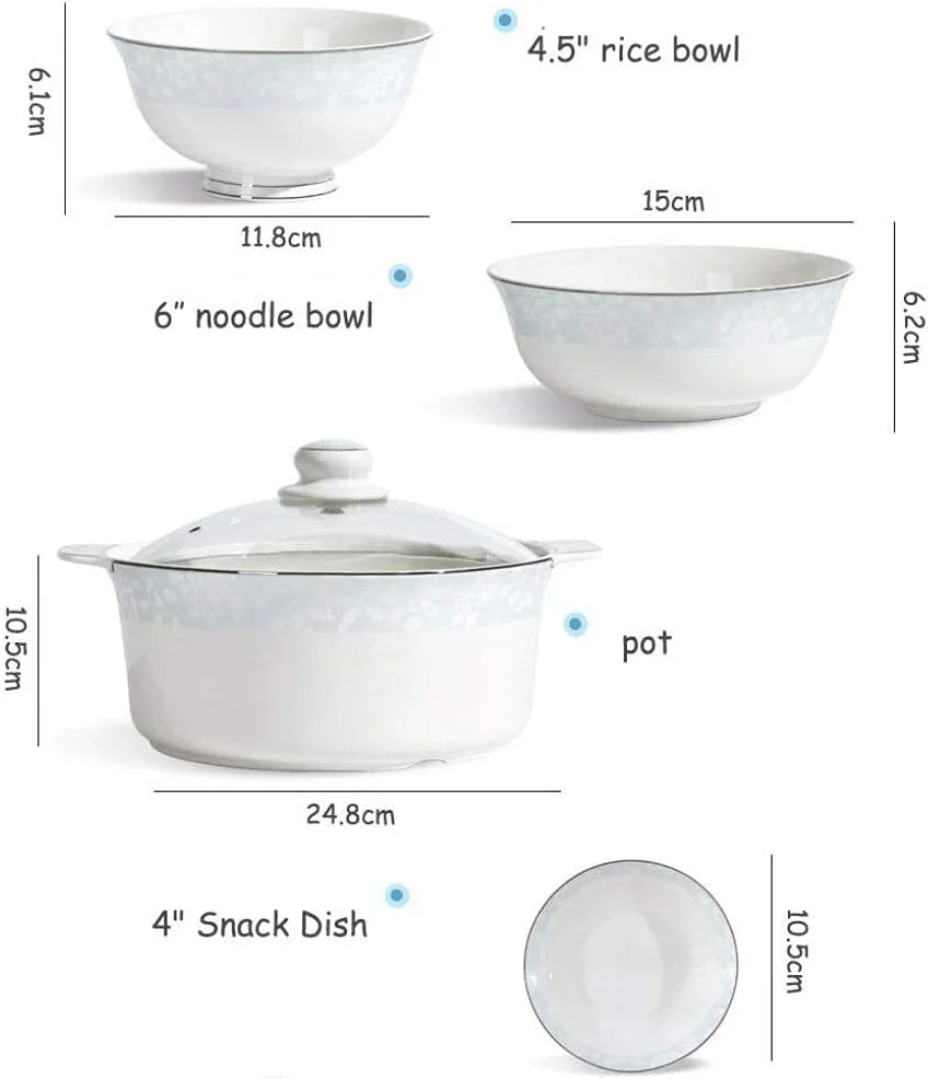 سرویس غذاخوری شیک، سرویس غذاخوری به سبک چینی 56 تکه ترکیبی از ظروف چینی مناسب برای مهمانی سرویس غذاخوری شیک، سرویس غذاخوری به سبک چینی 56 تکه ترکیبی از ظروف چینی مناسب برای مهمانی