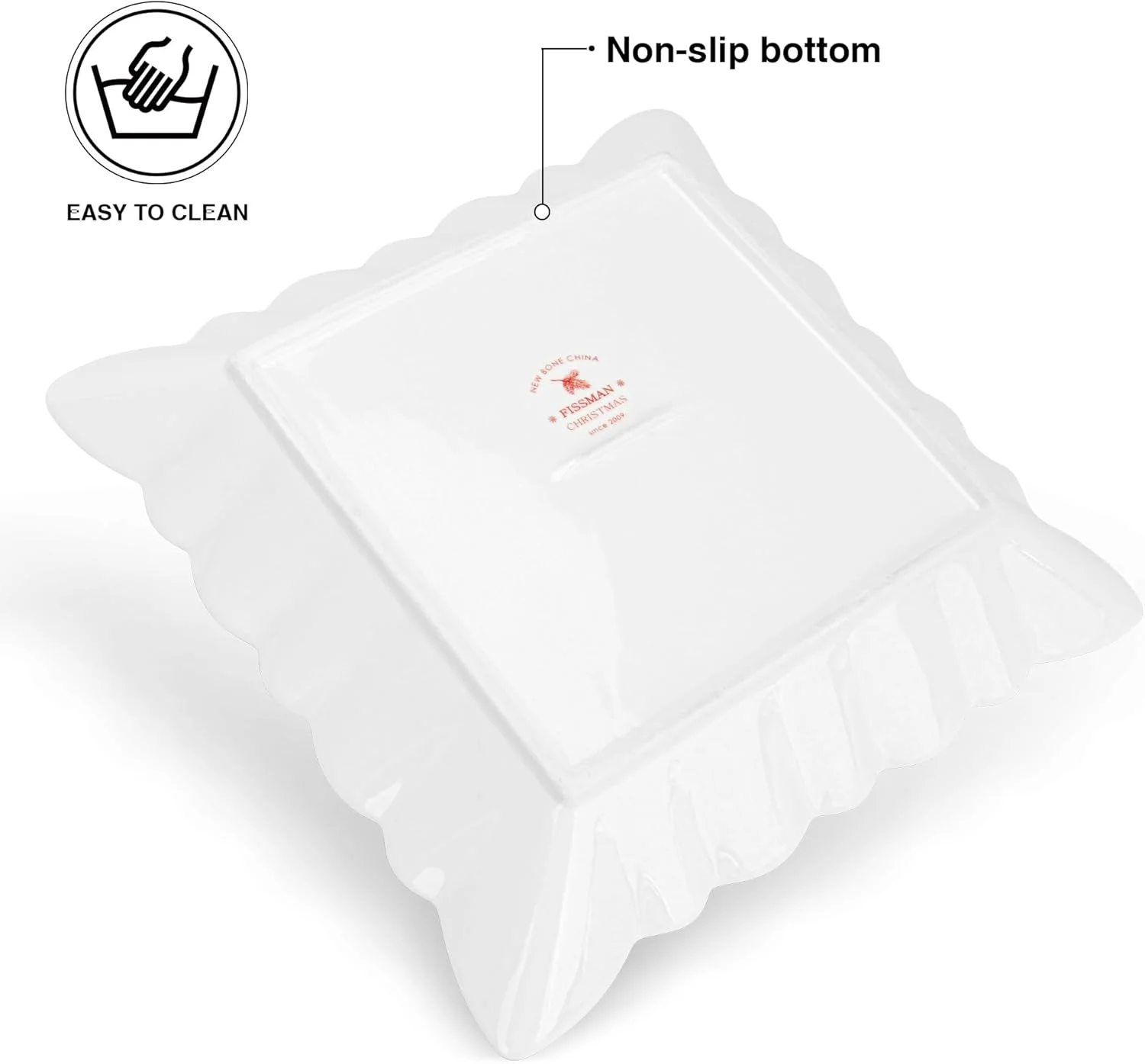 ظرف سرو مربع شکل فیسمن 22.5 سانتی متر، ظرف سرو چینی با طرح کریسمس، طراحی زیبا، مخصوص فصل کریسمس ظرف سرو مربع شکل فیسمن 22.5 سانتی متر، ظرف سرو چینی با طرح کریسمس، طراحی زیبا، مخصوص فصل کریسمس