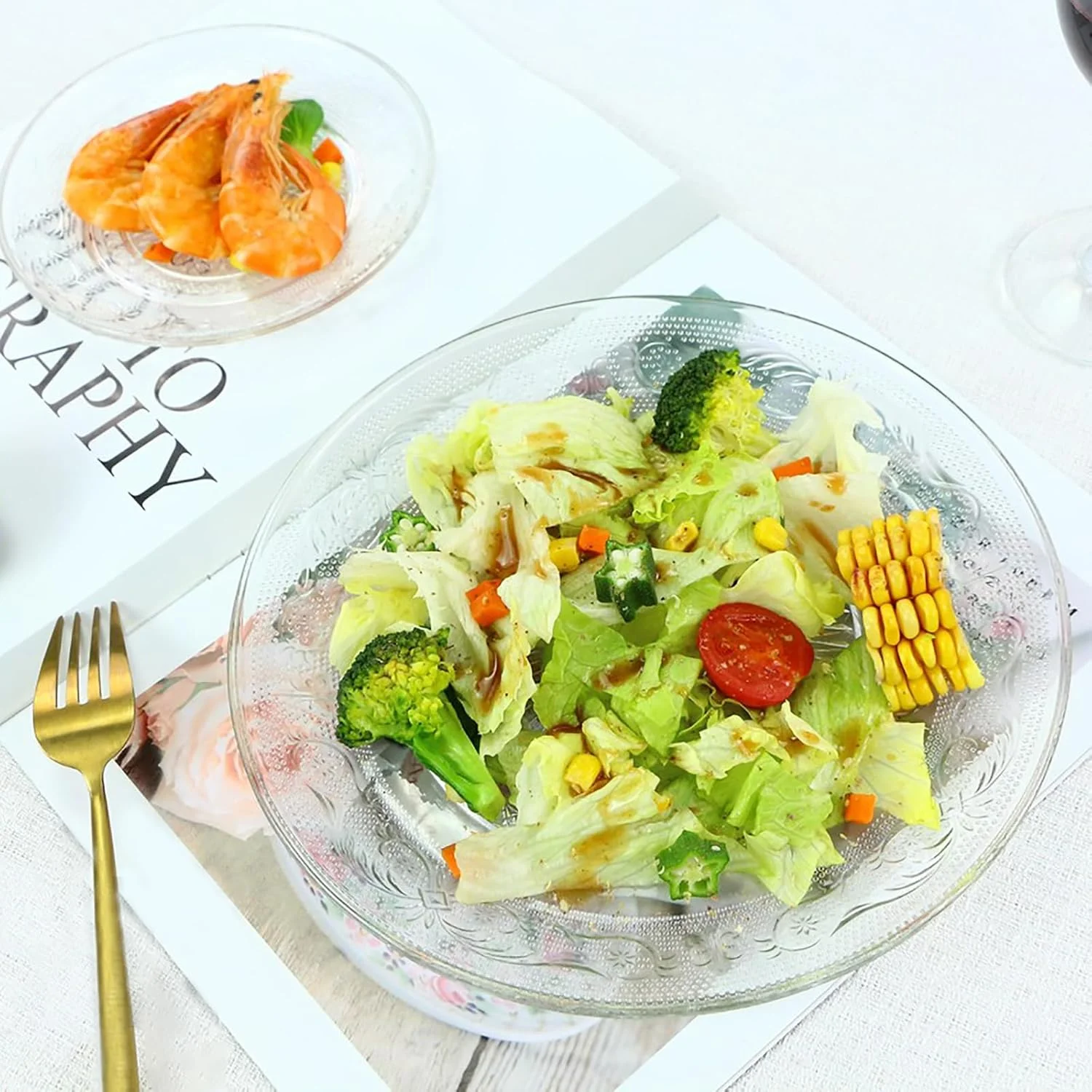 مجموعه 12 تایی بشقاب سالاد شیشه ای Frcctre، بشقاب های دسر شیشه ای کوچک 7 اینچی، بشقاب میوه، بشقاب پیش غذا، ست ظروف شیشه ای با طرح حکاکی زیبا مجموعه 12 تایی بشقاب سالاد شیشه ای Frcctre، بشقاب های دسر شیشه ای کوچک 7 اینچی، بشقاب میوه، بشقاب پیش غذا، ست ظروف شیشه ای با طرح حکاکی زیبا