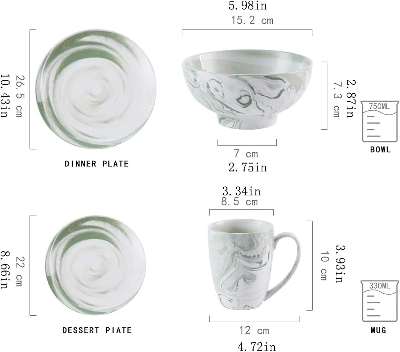 سرویس ظروف غذاخوری GFSuwqj - سرویس لوکس ظروف، ست 32 تکه ظروف غذاخوری سرامیکی چینی با طرح سبز شامل 8 بشقاب غذاخوری، بشقاب دسر، کاسه، لیوان سرویس ظروف غذاخوری GFSuwqj - سرویس لوکس ظروف، ست 32 تکه ظروف غذاخوری سرامیکی چینی با طرح سبز شامل 8 بشقاب غذاخوری، بشقاب دسر، کاسه، لیوان