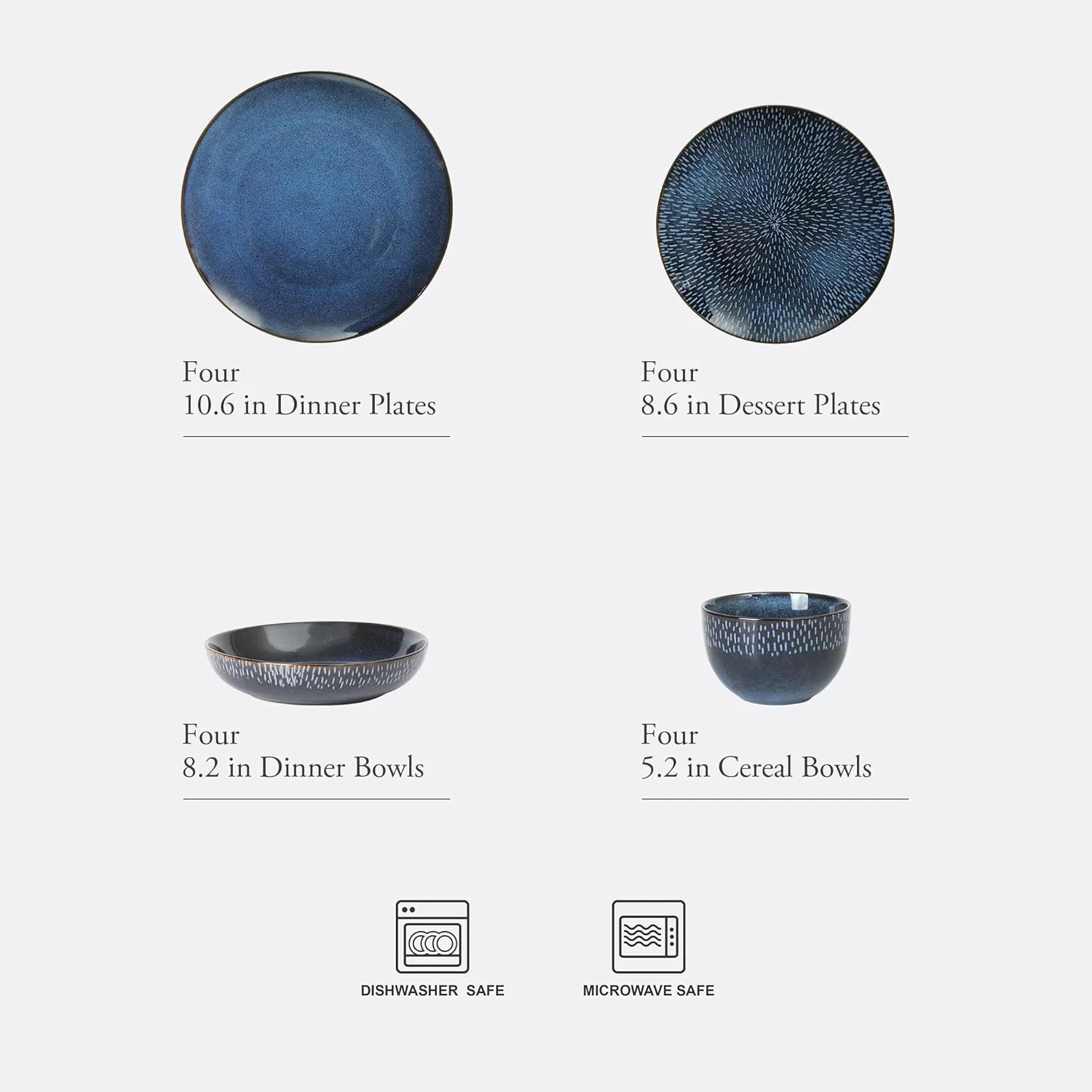 سرویس غذاخوری 16 پارچه گیبسون الیت مدل Matisse، آبی کبالت سرویس غذاخوری 16 پارچه گیبسون الیت مدل Matisse، آبی کبالت