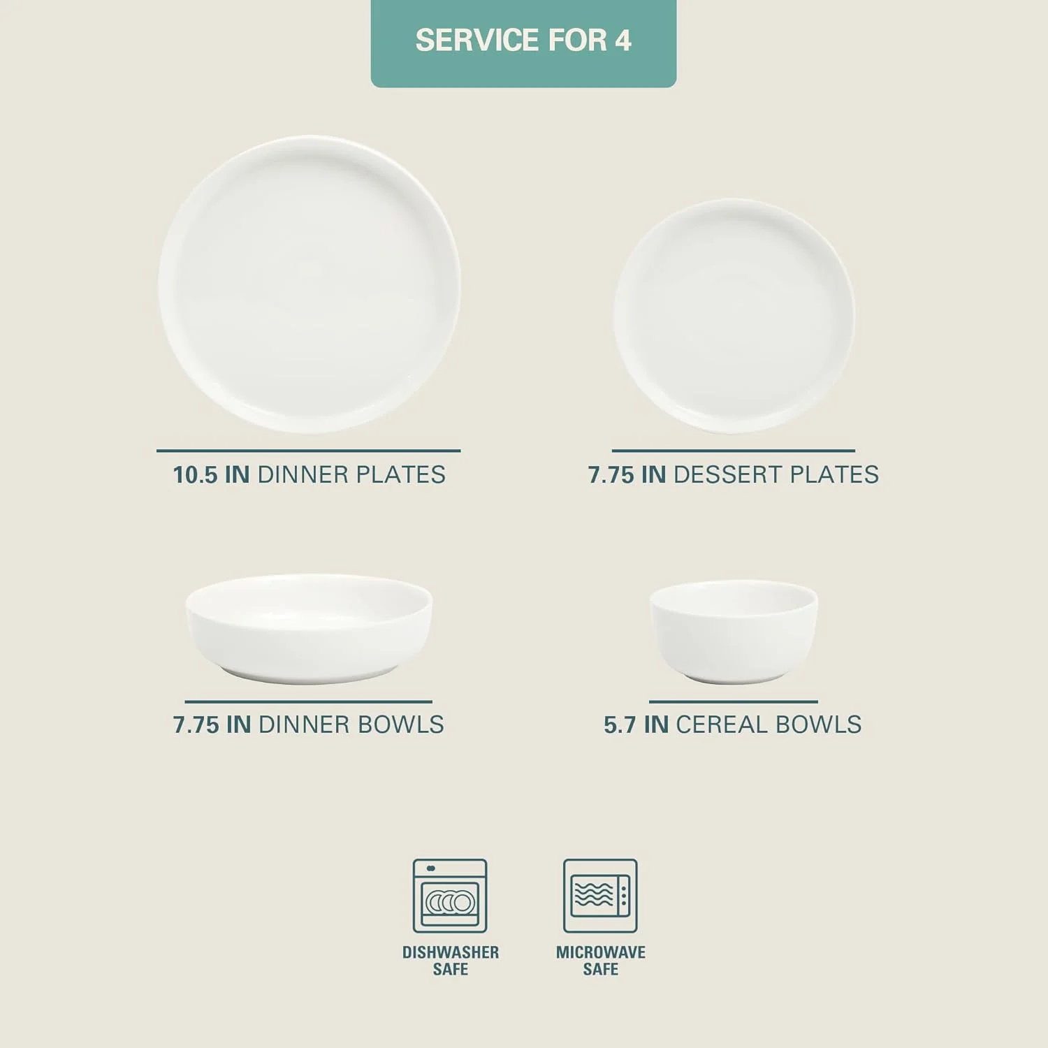 سرویس غذاخوری 16 پارچه چینی گیبسون هوم مدل Oslo، مقاوم در برابر لب پر شدن و خراش، مناسب برای 4 نفر، شامل بشقاب و کاسه، سفید سرویس غذاخوری 16 پارچه چینی گیبسون هوم مدل Oslo، مقاوم در برابر لب پر شدن و خراش، مناسب برای 4 نفر، شامل بشقاب و کاسه، سفید