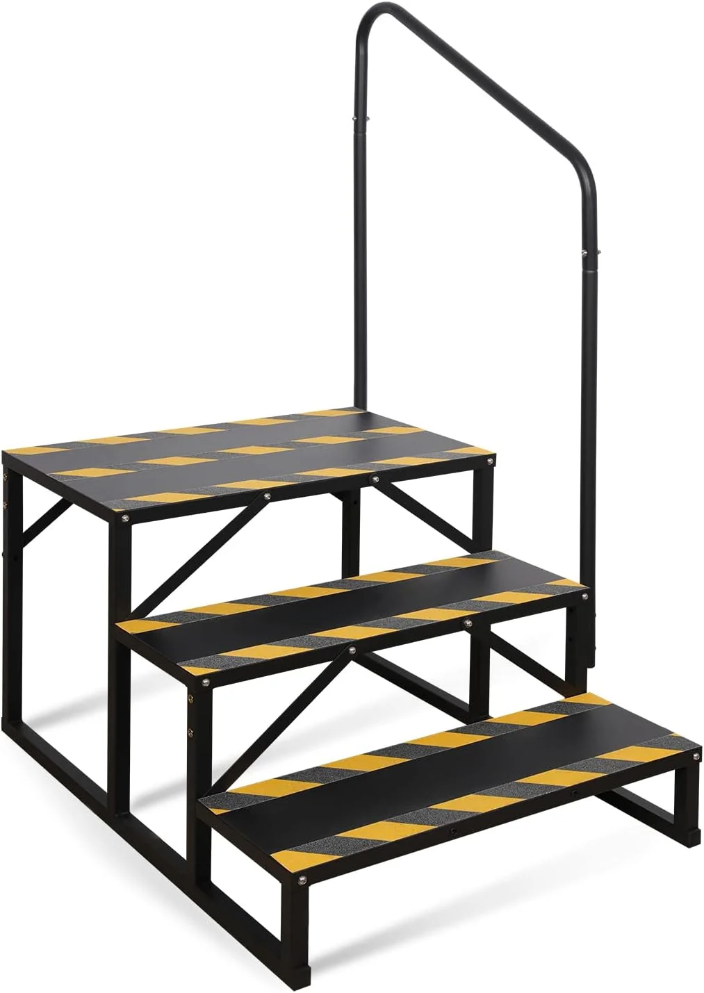 پله های آر وی Tocretoare با نرده، پله های وان آب گرم با نرده، پله های قابل حمل برای آر وی چرخ پنجم، پله های خانه متحرک پله آر وی در فضای باز