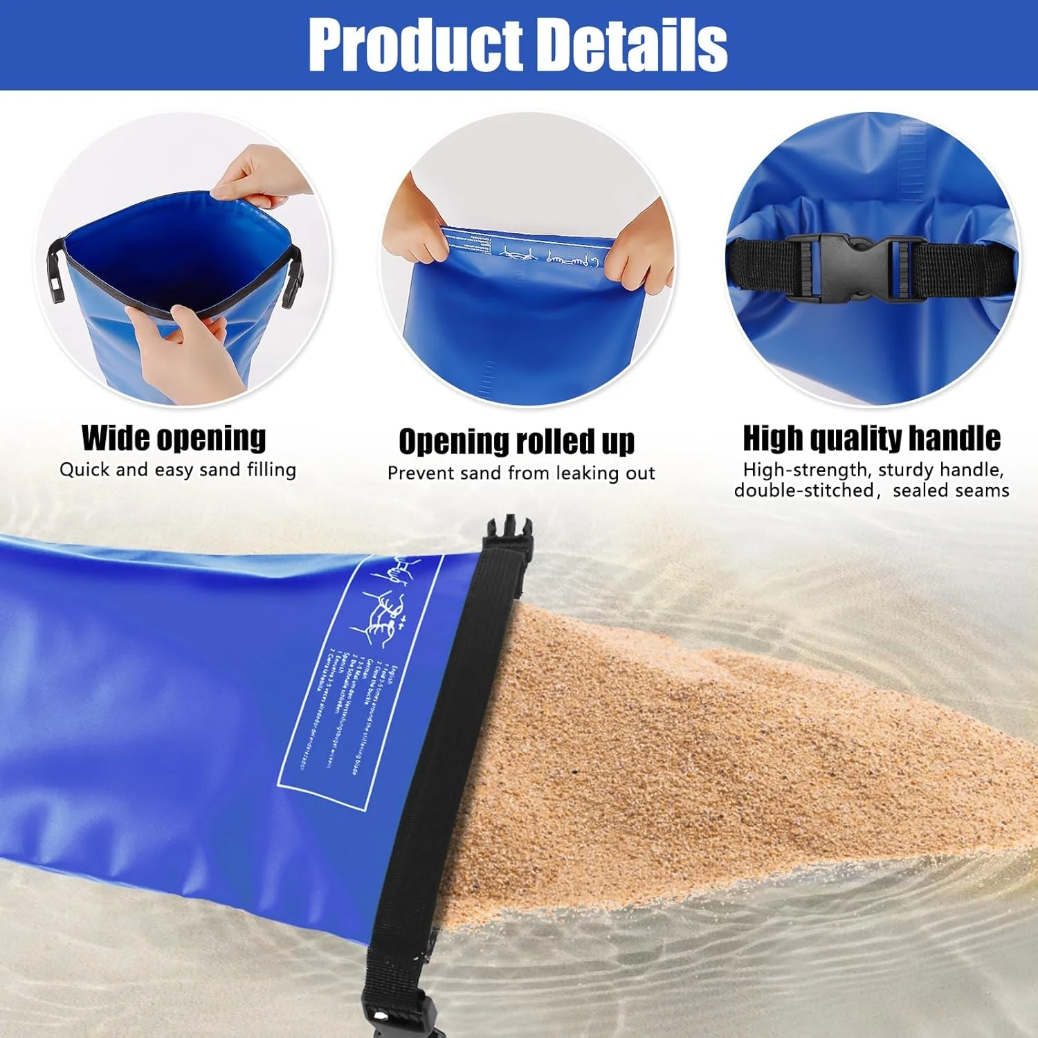 وزنه های پله استخر جهانی، وزنه های نردبان استخر ضد آب 10 لیتری بدون شکستگی کیسه های شن نردبان استخر بالای زمین، وزنه های پله تاشو استخر برای پله های استخر، پر کردن آسان و سریع شن (آبی - 4 عدد) وزنه های پله استخر جهانی، وزنه های نردبان استخر ضد آب 10 لیتری بدون شکستگی کیسه های شن نردبان استخر بالای زمین، وزنه های پله تاشو استخر برای پله های استخر، پر کردن آسان و سریع شن (آبی - 4 عدد)