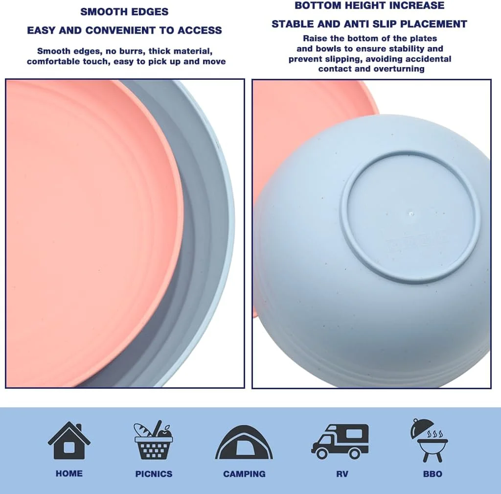 ست ظروف غذاخوری 16 تکه HASTHIP®، ست بشقاب نی گندم، بشقاب، کاسه و فنجان 4 رنگ قابل استفاده مجدد، بشقاب غذا با 2 اندازه، ست ظروف غذاخوری کودک، قابل استفاده در مایکروویو و ماشین ظرفشویی ست ظروف غذاخوری 16 تکه HASTHIP®، ست بشقاب نی گندم، بشقاب، کاسه و فنجان 4 رنگ قابل استفاده مجدد، بشقاب غذا با 2 اندازه، ست ظروف غذاخوری کودک، قابل استفاده در مایکروویو و ماشین ظرفشویی