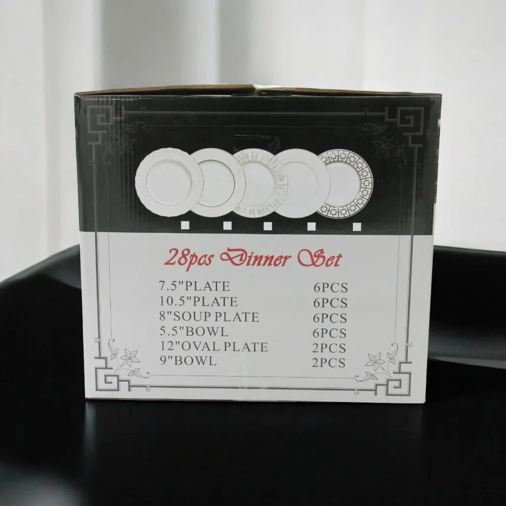 سرویس غذاخوری 28 پارچه اوپال الحبیب – بشقاب و کاسه های ممتاز و شیک | قابل استفاده در مایکروویو و ماشین ظرفشویی | ظروف مقاوم در برابر خراش برای استفاده روزمره و مناسبت های خاص (طرح B) سرویس غذاخوری 28 پارچه اوپال الحبیب – بشقاب و کاسه های ممتاز و شیک | قابل استفاده در مایکروویو و ماشین ظرفشویی | ظروف مقاوم در برابر خراش برای استفاده روزمره و مناسبت های خاص (طرح B)