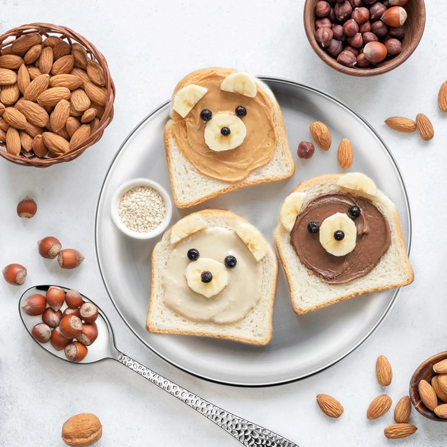 بشقاب استیل 6 عددی HaWare، ظروف فلزی غذاخوری 304 برای کودکان و خردسالان، بشقاب های سرو غذاخوری 10 اینچی برای کمپینگ، قابل استفاده مجدد و قابل شستشو در ماشین ظرفشویی بشقاب استیل 6 عددی HaWare، ظروف فلزی غذاخوری 304 برای کودکان و خردسالان، بشقاب های سرو غذاخوری 10 اینچی برای کمپینگ، قابل استفاده مجدد و قابل شستشو در ماشین ظرفشویی