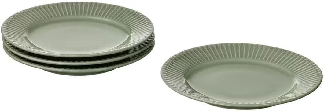 بشقاب ایکیا مدل Strimmig، سفالی خاکستری-سبز کم رنگ بشقاب ایکیا مدل Strimmig، سفالی خاکستری-سبز کم رنگ