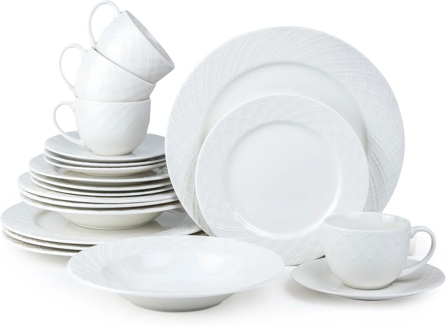 سرویس غذاخوری ۲۰ پارچه اینسیا، ست غذاخوری، سرویس ظروف آشپزخانه سرامیکی چینی، سرویس غذاخوری برای ۴ نفر، بشقاب غذاخوری ۲۶ سانتیمتری، بشقاب ۲۰ سانتیمتری، بشقاب سوپ ۲۰ سانتیمتری، فنجان و نعلبکی، BLANCA سرویس غذاخوری ۲۰ پارچه اینسیا، ست غذاخوری، سرویس ظروف آشپزخانه سرامیکی چینی، سرویس غذاخوری برای ۴ نفر، بشقاب غذاخوری ۲۶ سانتیمتری، بشقاب ۲۰ سانتیمتری، بشقاب سوپ ۲۰ سانتیمتری، فنجان و نعلبکی، BLANCA