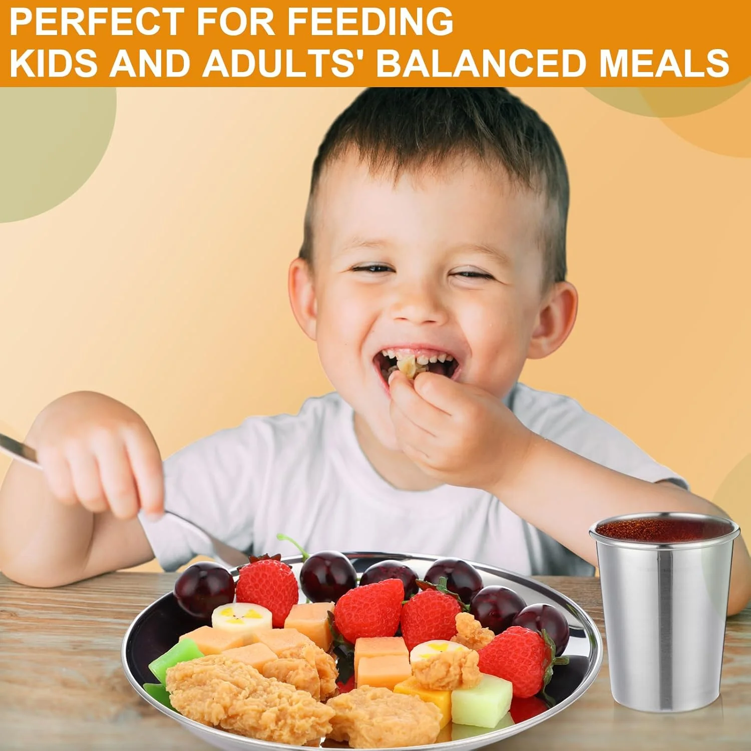 ست ظروف استیل 50 پارچه Jinei شامل 10 بشقاب استیل، 10 کاسه، 10 فنجان، 10 قاشق، 10 چنگال، قابل شستشو در ماشین ظرفشویی، ست بادوام غذاخوری برای مسافرت، کمپینگ و منزل ست ظروف استیل 50 پارچه Jinei شامل 10 بشقاب استیل، 10 کاسه، 10 فنجان، 10 قاشق، 10 چنگال، قابل شستشو در ماشین ظرفشویی، ست بادوام غذاخوری برای مسافرت، کمپینگ و منزل