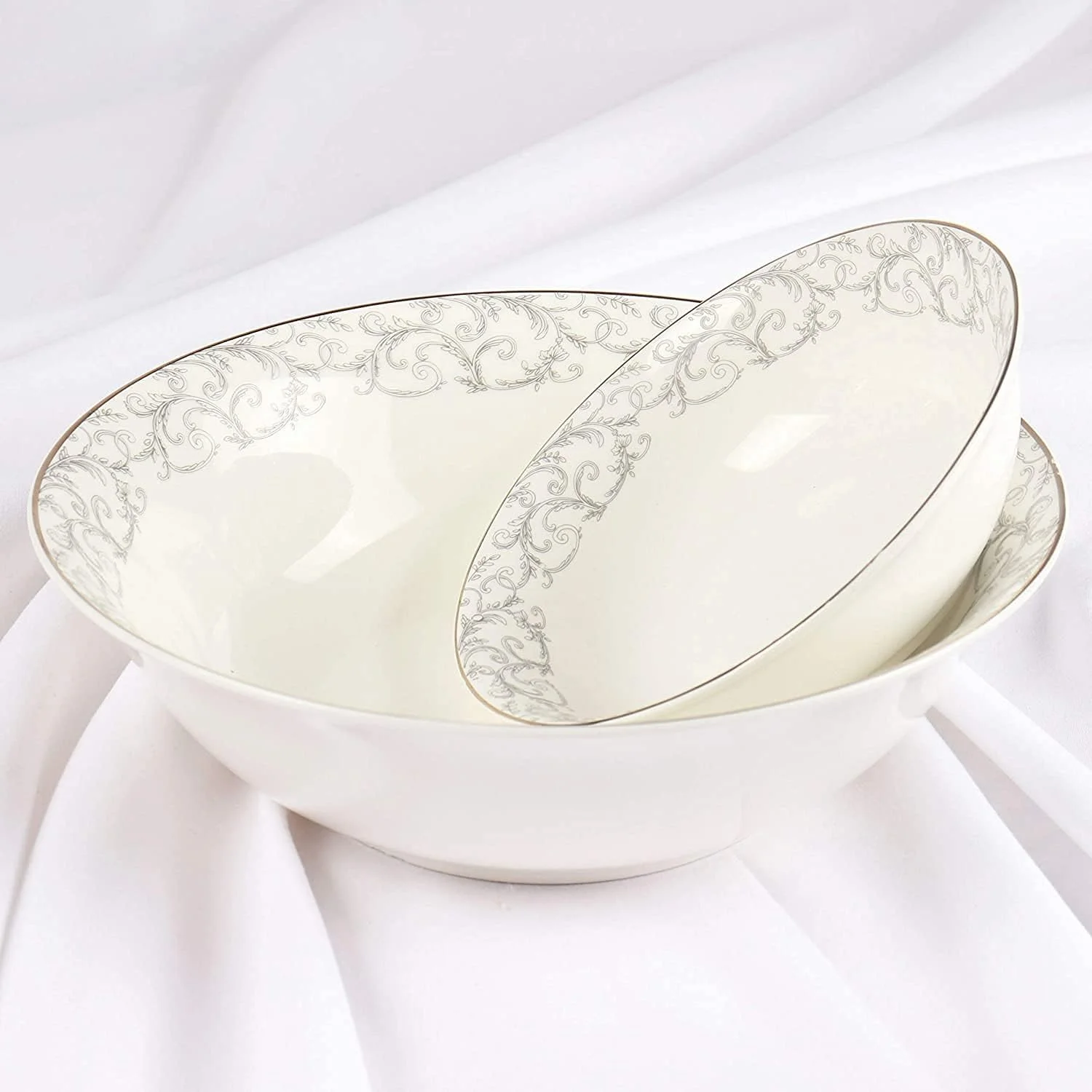 سرویس ظروف غذاخوری X IANGYU، ۳۲ پارچه برای ۶ نفر، چینی استخوانی جدید، سرویس غذاخوری، ظروف سرامیکی، سرویس ترکیبی ظروف چینی لوکس با لبه طلایی رنگ شده با دست، فنجان و نعلبکی چای، بشقاب دسر، کاسه سالاد BXC سرویس ظروف غذاخوری X IANGYU، ۳۲ پارچه برای ۶ نفر، چینی استخوانی جدید، سرویس غذاخوری، ظروف سرامیکی، سرویس ترکیبی ظروف چینی لوکس با لبه طلایی رنگ شده با دست، فنجان و نعلبکی چای، بشقاب دسر، کاسه سالاد BXC