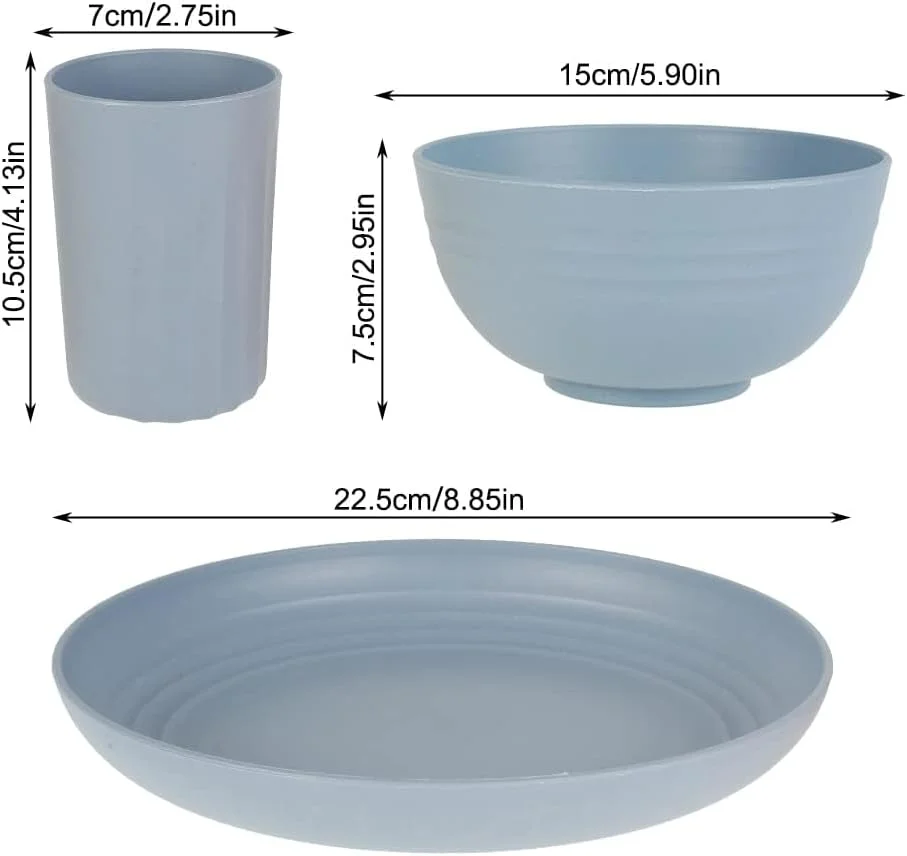 ست ظروف غذاخوری نی گندم Jimmyclouds، ست لوازم غذاخوری، ظروف غذاخوری نشکن برای کودکان، بشقاب غذاخوری، بشقاب دسر، کاسه غلات، فنجان، ظروف کمپینگ در فضای باز، سرویس برای 4 نفر (32 تکه) ست ظروف غذاخوری نی گندم Jimmyclouds، ست لوازم غذاخوری، ظروف غذاخوری نشکن برای کودکان، بشقاب غذاخوری، بشقاب دسر، کاسه غلات، فنجان، ظروف کمپینگ در فضای باز، سرویس برای 4 نفر (32 تکه)