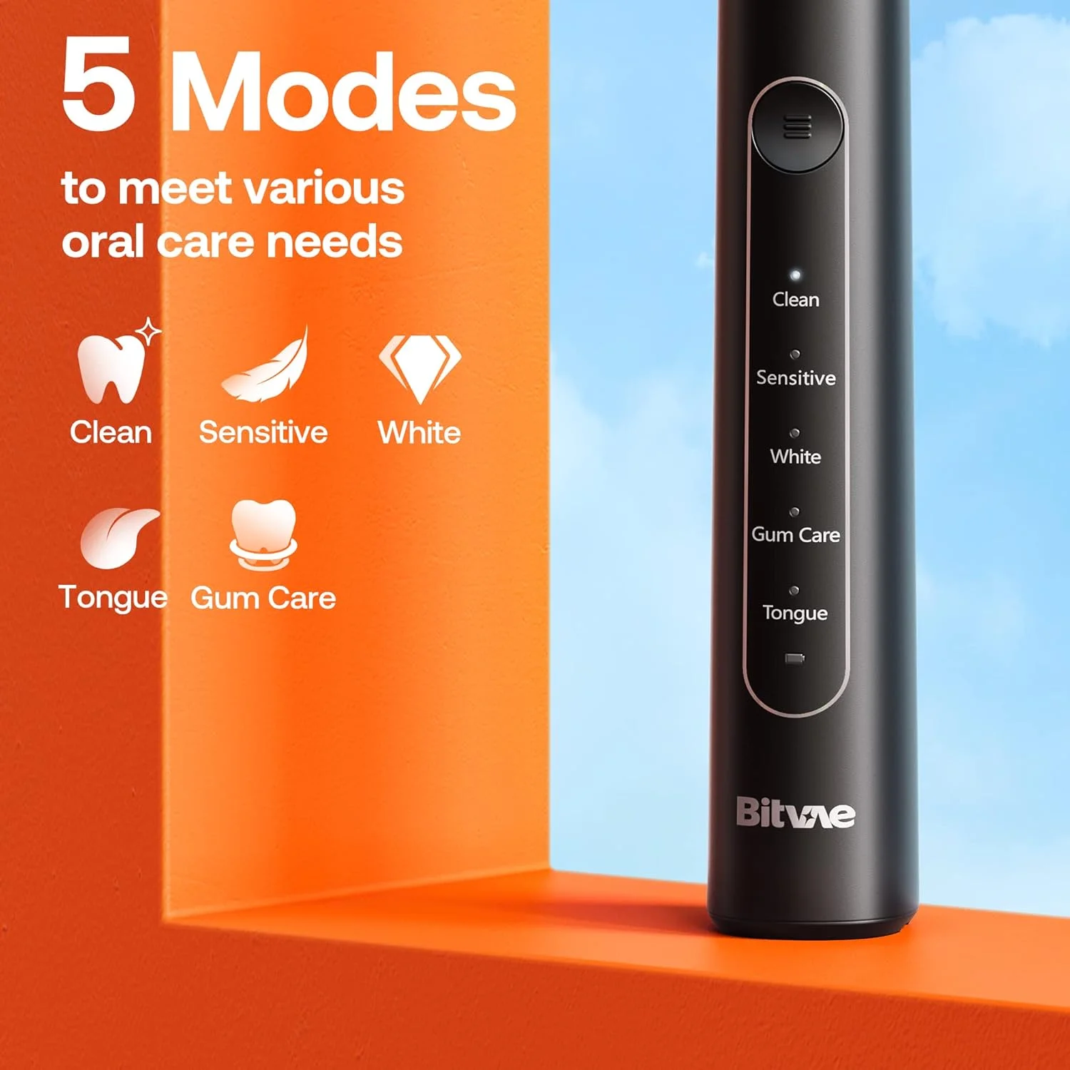 مسواک برقی چرخشی Bitvae R2 برای بزرگسالان با 8 سری مسواک، کیف مسافرتی، 5 حالت مسواک برقی قابل شارژ با سنسور فشار، 3 ساعت شارژ سریع برای 30 روز، مشکی مسواک برقی چرخشی Bitvae R2 برای بزرگسالان با 8 سری مسواک، کیف مسافرتی، 5 حالت مسواک برقی قابل شارژ با سنسور فشار، 3 ساعت شارژ سریع برای 30 روز، مشکی