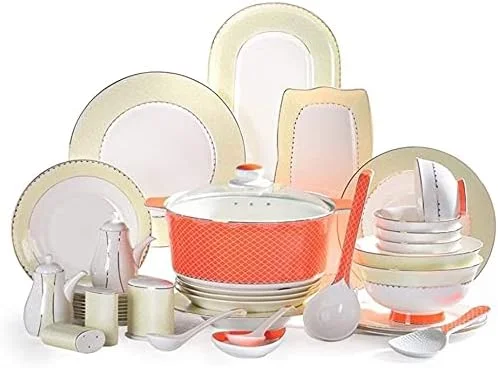 ست ظروف غذاخوری آشپزخانه، ست غذاخوری مهمانی خانوادگی، ست ظروف غذاخوری 58 تکه مناسب برای 10 نفر، ظروف چینی استخوانی ممتاز، ست ظروف غذاخوری چینی ساده به سبک غربی ست ظروف غذاخوری آشپزخانه، ست غذاخوری مهمانی خانوادگی، ست ظروف غذاخوری 58 تکه مناسب برای 10 نفر، ظروف چینی استخوانی ممتاز، ست ظروف غذاخوری چینی ساده به سبک غربی