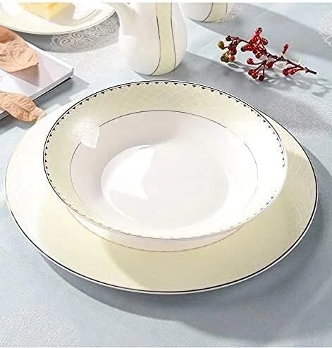 ست ظروف غذاخوری آشپزخانه، ست غذاخوری مهمانی خانوادگی، ست ظروف غذاخوری 58 تکه مناسب برای 10 نفر، ظروف چینی استخوانی ممتاز، ست ظروف غذاخوری چینی ساده به سبک غربی ست ظروف غذاخوری آشپزخانه، ست غذاخوری مهمانی خانوادگی، ست ظروف غذاخوری 58 تکه مناسب برای 10 نفر، ظروف چینی استخوانی ممتاز، ست ظروف غذاخوری چینی ساده به سبک غربی