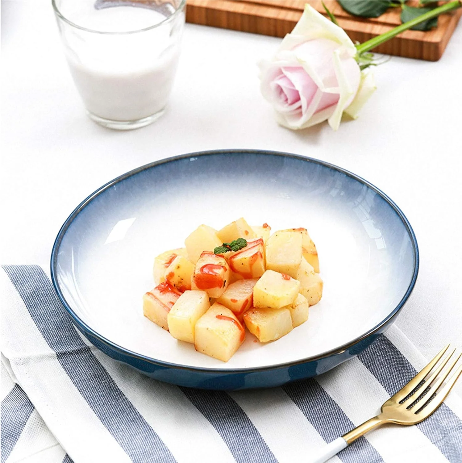 ست ظروف غذاخوری آشپزخانه شامل بشقاب، کاسه، مناسب برای 10 نفر، ظروف بادوام سرامیکی، ست بشقاب و کاسه گرد مناسب برای استفاده خانگی ست ظروف غذاخوری آشپزخانه شامل بشقاب، کاسه، مناسب برای 10 نفر، ظروف بادوام سرامیکی، ست بشقاب و کاسه گرد مناسب برای استفاده خانگی