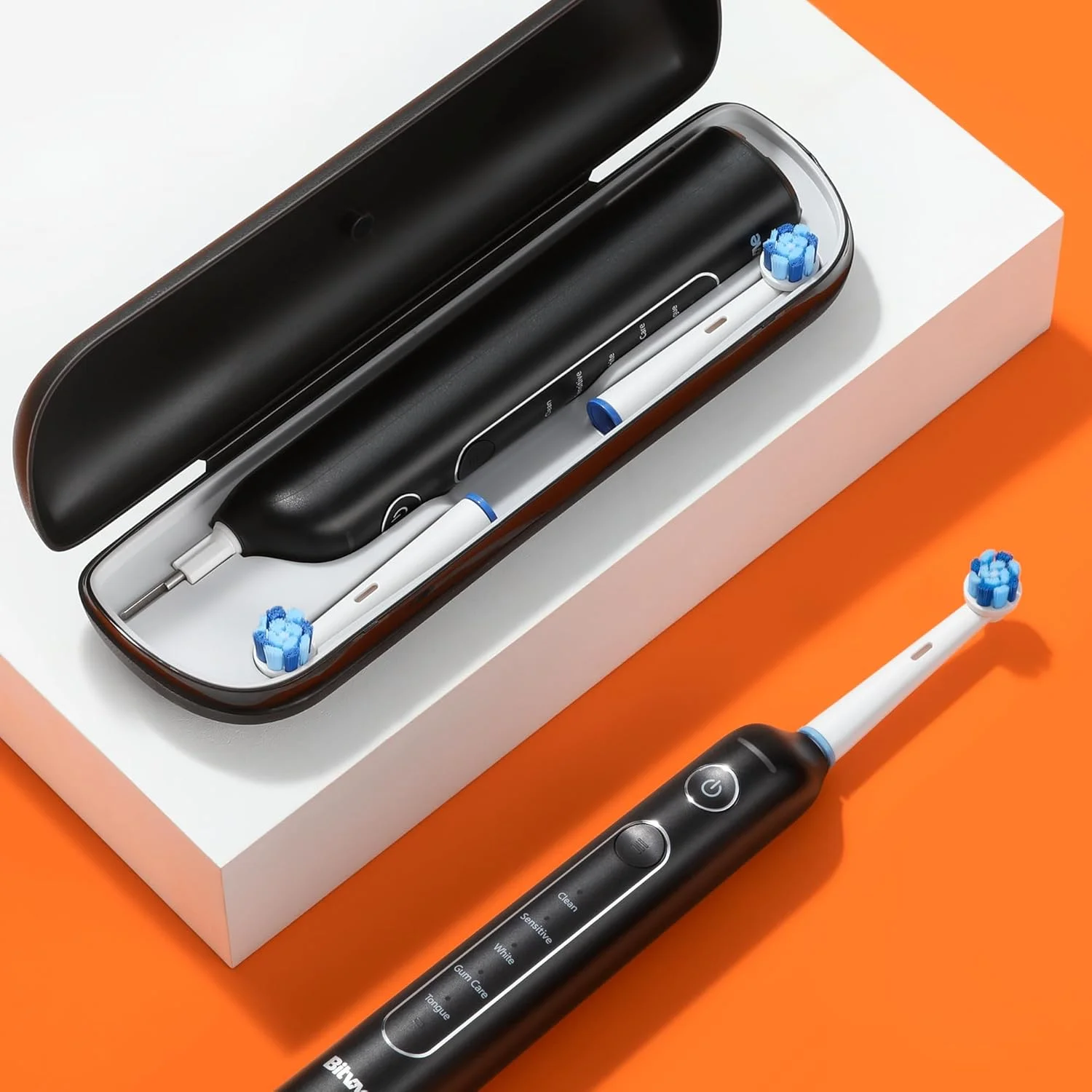 مسواک برقی چرخشی Bitvae R2 برای بزرگسالان با 8 سری مسواک، کیف مسافرتی، 5 حالت مسواک برقی قابل شارژ با سنسور فشار، 3 ساعت شارژ سریع برای 30 روز، مشکی مسواک برقی چرخشی Bitvae R2 برای بزرگسالان با 8 سری مسواک، کیف مسافرتی، 5 حالت مسواک برقی قابل شارژ با سنسور فشار، 3 ساعت شارژ سریع برای 30 روز، مشکی