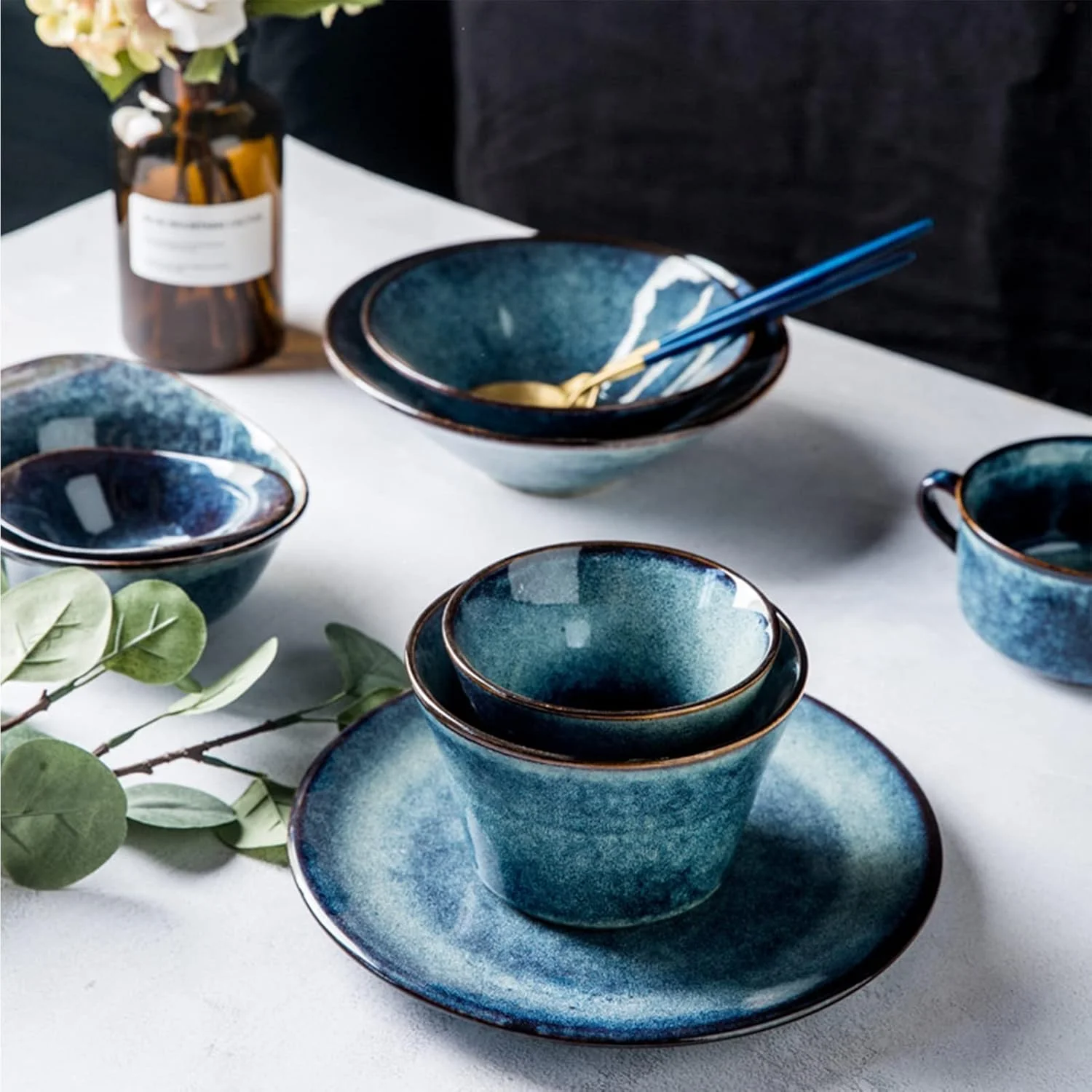 سرویس ظروف غذاخوری چینی آشپزخانه، 21 پارچه، سرویس ظروف مدرن با بشقاب و کاسه، سرویس ظروف سرامیکی سرویس ظروف غذاخوری چینی آشپزخانه، 21 پارچه، سرویس ظروف مدرن با بشقاب و کاسه، سرویس ظروف سرامیکی