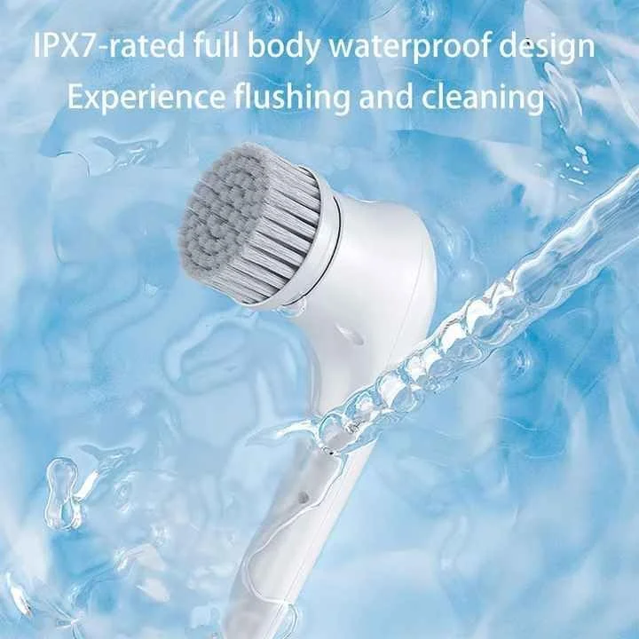 برس چرخشی برقی فاتدا با 5 سری برس، برس تمیز کننده بی سیم برای خانه، برس تمیز کننده کاشی وان حمام برای تمیز کردن آشپزخانه، پنجره، سینک، ظرف، دوغاب، دیوار، وان برس چرخشی برقی فاتدا با 5 سری برس، برس تمیز کننده بی سیم برای خانه، برس تمیز کننده کاشی وان حمام برای تمیز کردن آشپزخانه، پنجره، سینک، ظرف، دوغاب، دیوار، وان