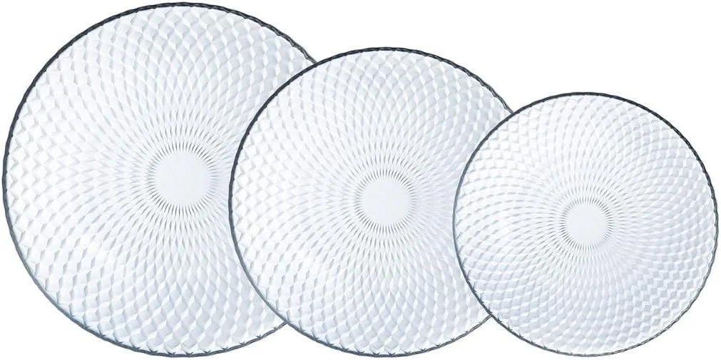 سرویس غذاخوری 18 پارچه لومینارک مدل پامپیل، شیشه ای شفاف - مناسب برای 6 نفر، شفاف سرویس غذاخوری 18 پارچه لومینارک مدل پامپیل، شیشه ای شفاف - مناسب برای 6 نفر، شفاف