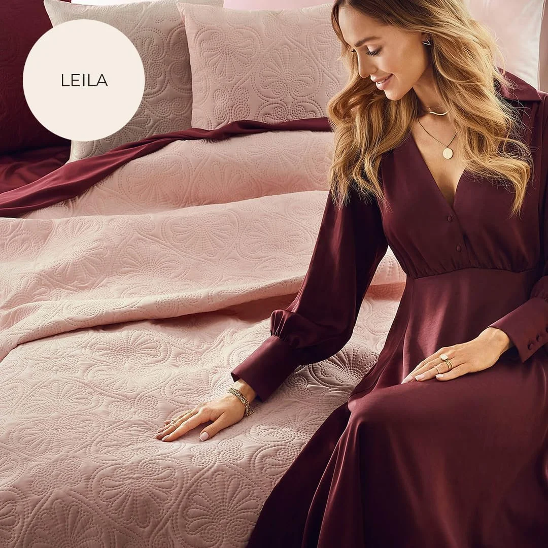 روتختی شیک لیلا کرم رنگ ROOM99، ابعاد 240 در 260 سانتی متر، پتوی چند منظوره به عنوان رو تختی یا رو مبلی، سبک لحافی، ایده آل به عنوان روتختی