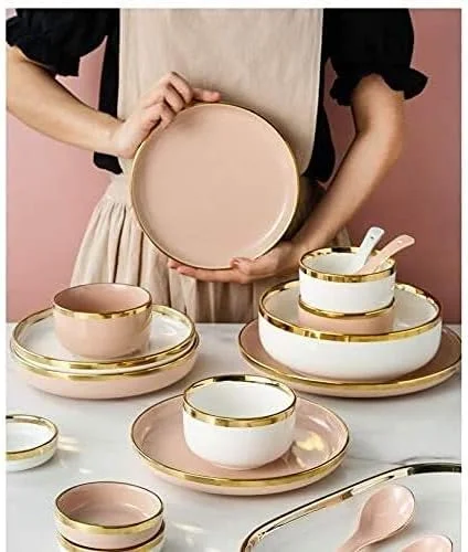 ست بشقاب شام لوکس برای مهمانی یا مراسم ویژه، ست ظروف غذاخوری چینی، ست ظروف سرامیکی پنوم پن، ست بشقاب و کاسه برای رستوران و سبک اروپایی ست بشقاب شام لوکس برای مهمانی یا مراسم ویژه، ست ظروف غذاخوری چینی، ست ظروف سرامیکی پنوم پن، ست بشقاب و کاسه برای رستوران و سبک اروپایی