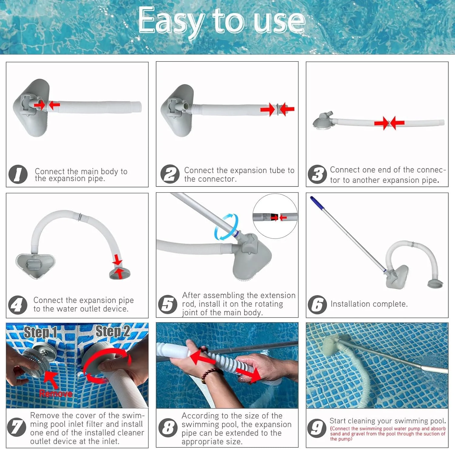 YUEHISY Cordless Handheld Pool Vacuum Cleaner, Efficient Deep Cleaning with Lightweight ABS Design, for Hot Tubs, Spas, Above Ground Pools YUEHISY Cordless Handheld Pool Vacuum Cleaner, Efficient Deep Cleaning with Lightweight ABS Design, for Hot Tubs, Spas, Above Ground Pools