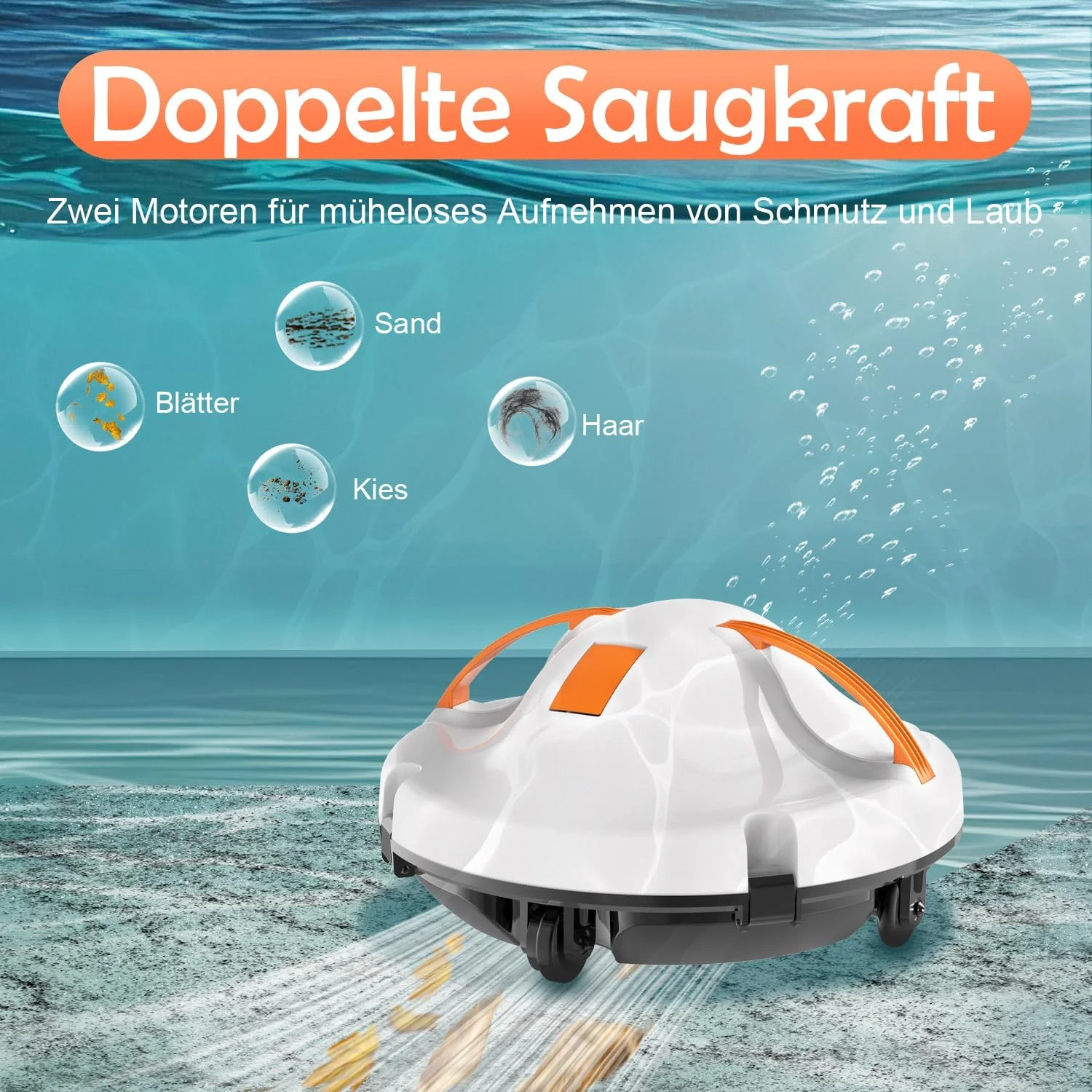 ربات استخر، جاروبرقی استخری با باتری با 130 دقیقه زمان تمیز کردن، استفاده آسان، عملکرد پارک خودکار، جاروبرقی استخر، جاروبرقی کف، ایده آل برای استخرهای مسطح تا 100 متر مربع ربات استخر، جاروبرقی استخری با باتری با 130 دقیقه زمان تمیز کردن، استفاده آسان، عملکرد پارک خودکار، جاروبرقی استخر، جاروبرقی کف، ایده آل برای استخرهای مسطح تا 100 متر مربع