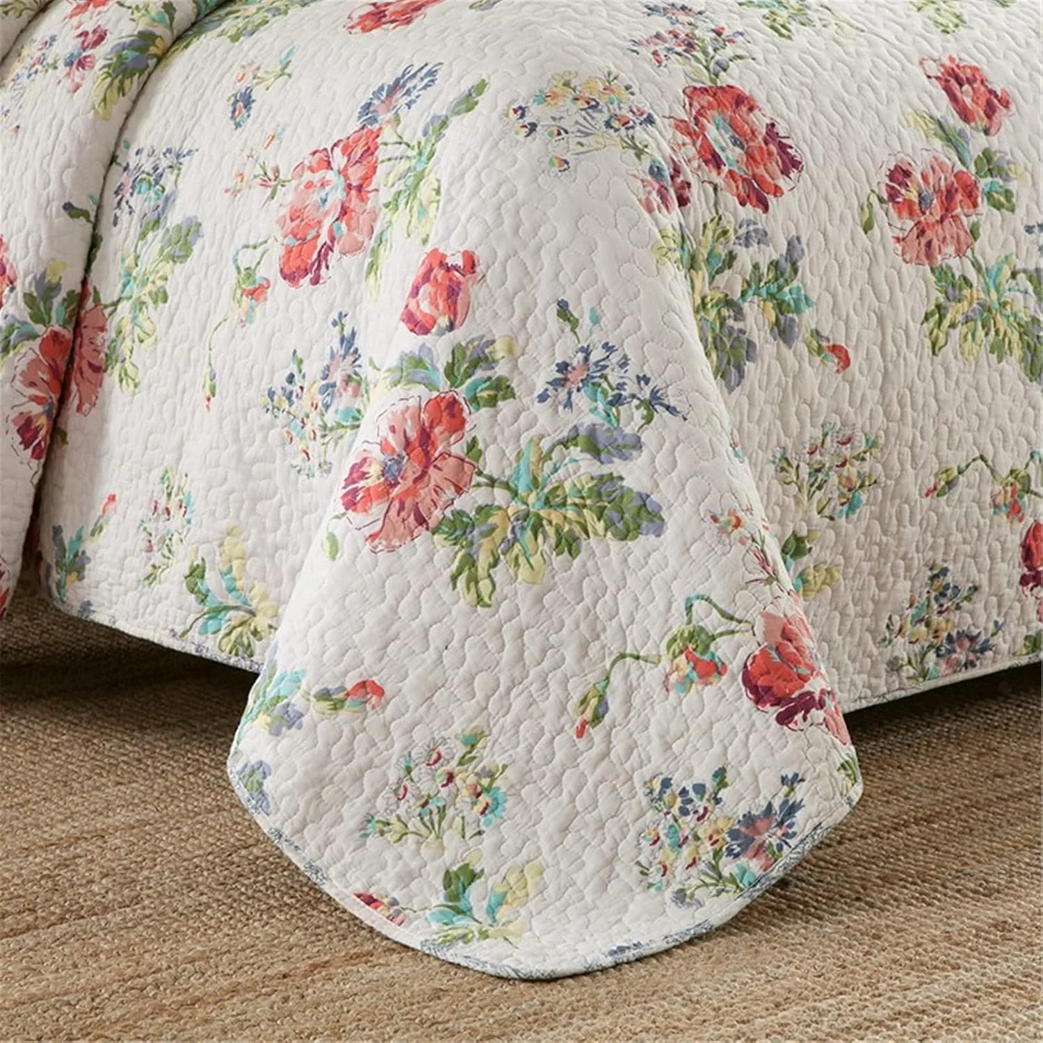 ست روتختی دو تکه پنبه ای دو رو طرح گلدار سبک وزن شامل روتختی و روبالشتی سایز یک نفره 180x220 سانتی متر ست روتختی دو تکه پنبه ای دو رو طرح گلدار سبک وزن شامل روتختی و روبالشتی سایز یک نفره 180x220 سانتی متر