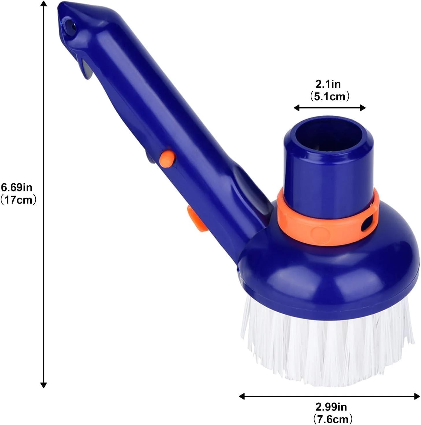 برس دیواره و کاشی استخر، برس جاروبرقی گوشه و پله استخر 2.99 اینچی، برس نایلونی پلاستیکی برای تمیز کردن دیوارها، کف، پله ها و گوشه ها
