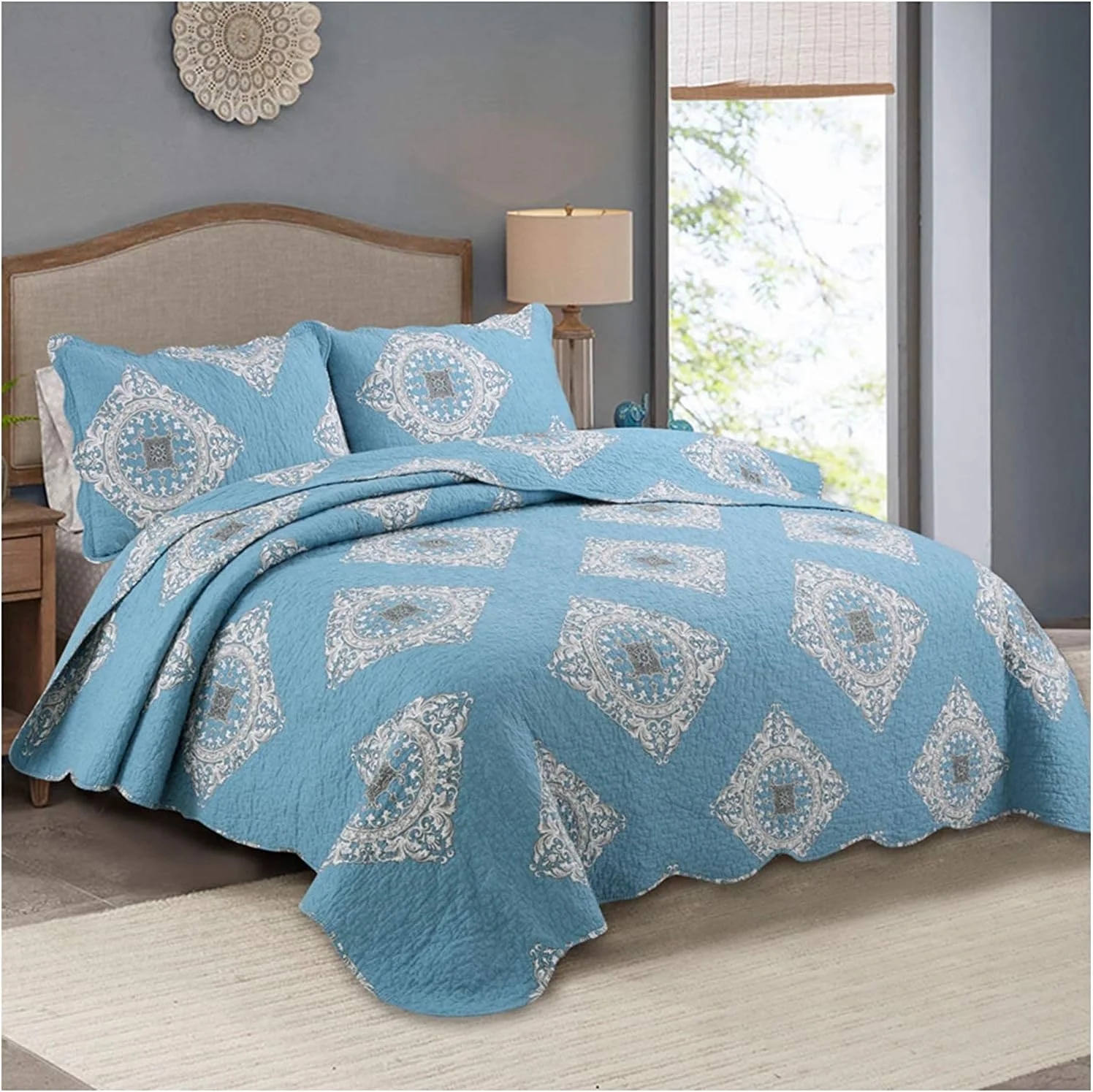 لحاف روتختی مناسب تختخواب دو نفره، نرم، راحت و قابل تنفس برای تمام فصول (سایز L: 220x240 سانتی متر) (سایز C: 220x240 سانتی متر)