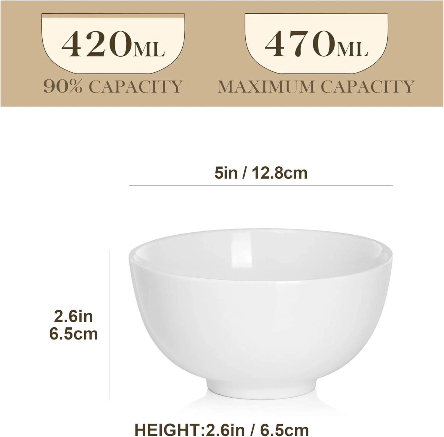 مالاکاسا، سری Regular، ست 8 عددی کاسه ظروف غذاخوری چینی 5 اینچی (12.5 x 12.5 x 6.5 سانتی متر) مالاکاسا، سری Regular، ست 8 عددی کاسه ظروف غذاخوری چینی 5 اینچی (12.5 x 12.5 x 6.5 سانتی متر)