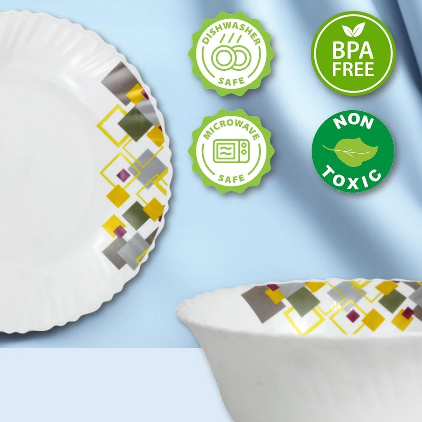 سرویس غذاخوری 12 پارچه مِلریچ از جنس اوپال، شامل بشقاب غذاخوری، بشقاب دسر و کاسه، قابل استفاده در ماشین ظرفشویی و مایکروویو، مقاوم در برابر خراشیدگی، مناسب برای آشپزخانه و رستوران سرویس غذاخوری 12 پارچه مِلریچ از جنس اوپال، شامل بشقاب غذاخوری، بشقاب دسر و کاسه، قابل استفاده در ماشین ظرفشویی و مایکروویو، مقاوم در برابر خراشیدگی، مناسب برای آشپزخانه و رستوران