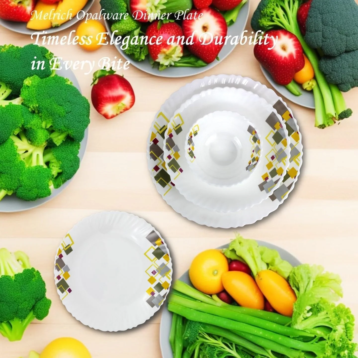 سرویس غذاخوری 12 پارچه مِلریچ از جنس اوپال، شامل بشقاب غذاخوری، بشقاب دسر و کاسه، قابل استفاده در ماشین ظرفشویی و مایکروویو، مقاوم در برابر خراشیدگی، مناسب برای آشپزخانه و رستوران سرویس غذاخوری 12 پارچه مِلریچ از جنس اوپال، شامل بشقاب غذاخوری، بشقاب دسر و کاسه، قابل استفاده در ماشین ظرفشویی و مایکروویو، مقاوم در برابر خراشیدگی، مناسب برای آشپزخانه و رستوران