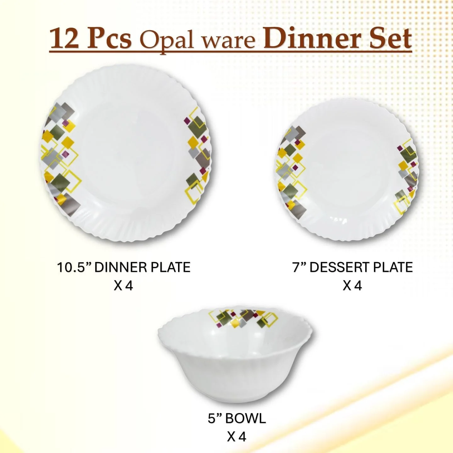 سرویس غذاخوری 12 پارچه مِلریچ از جنس اوپال، شامل بشقاب غذاخوری، بشقاب دسر و کاسه، قابل استفاده در ماشین ظرفشویی و مایکروویو، مقاوم در برابر خراشیدگی، مناسب برای آشپزخانه و رستوران سرویس غذاخوری 12 پارچه مِلریچ از جنس اوپال، شامل بشقاب غذاخوری، بشقاب دسر و کاسه، قابل استفاده در ماشین ظرفشویی و مایکروویو، مقاوم در برابر خراشیدگی، مناسب برای آشپزخانه و رستوران