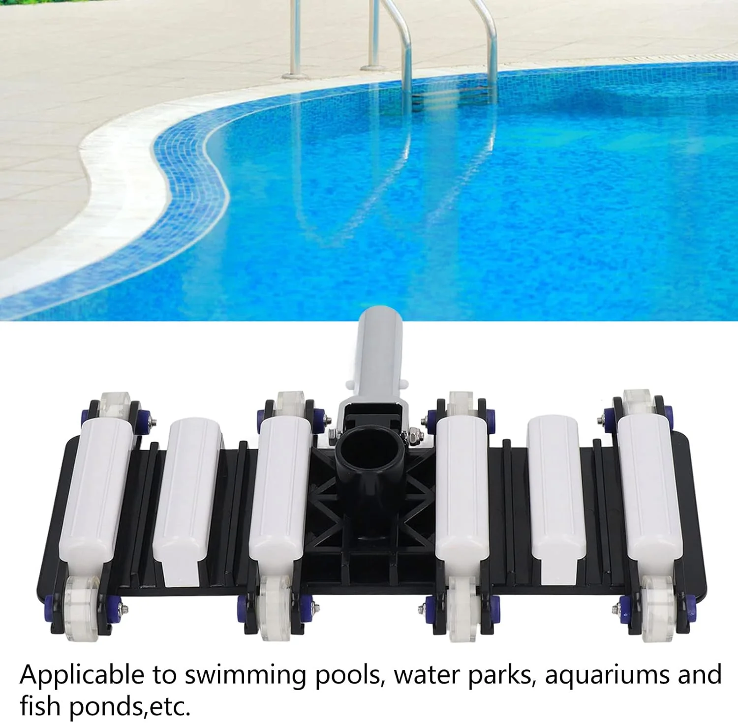 سر جاروبرقی استخری سنگین Vomeko 14 اینچی، سر مکش دستی تمیز کننده استخر، سر جاروبرقی استخری پلاستیکی، برای پارک آبی استخر شنا سر جاروبرقی استخری سنگین Vomeko 14 اینچی، سر مکش دستی تمیز کننده استخر، سر جاروبرقی استخری پلاستیکی، برای پارک آبی استخر شنا